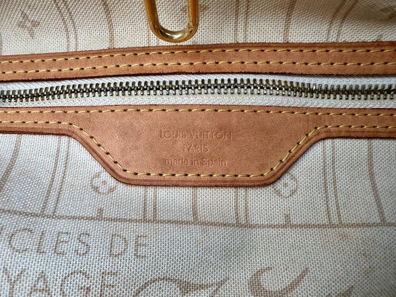 Louis Vuitton Authentic Louis Vuitton Damier Azur Neverfull MM Tote Bag Size ONE SIZE - 10 Thumbnail
