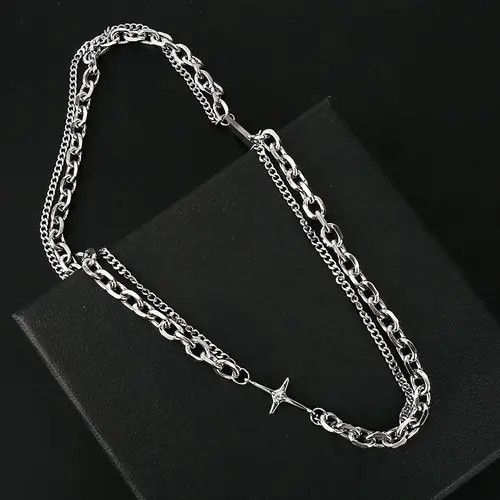 Jewelry Double Layer Splicing Chain Necklaces Size ONE SIZE - 3 Thumbnail