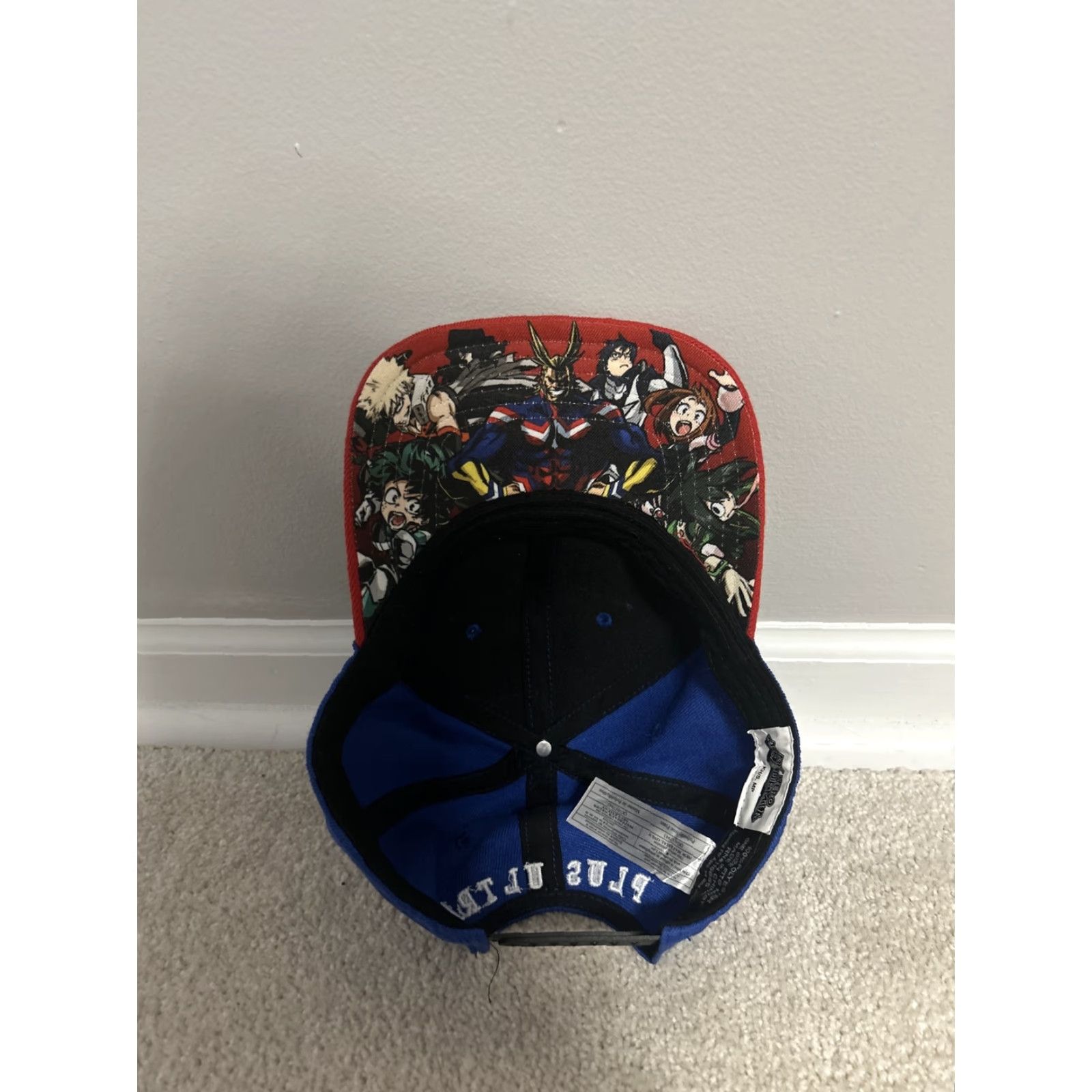 Vintage BIOWORLD My Hero Academia High Hat Snapback Cap Blue Anime Baseball Hat Mens Adjustable Canvas Cotton Cap Size ONE SIZE - 5 Thumbnail