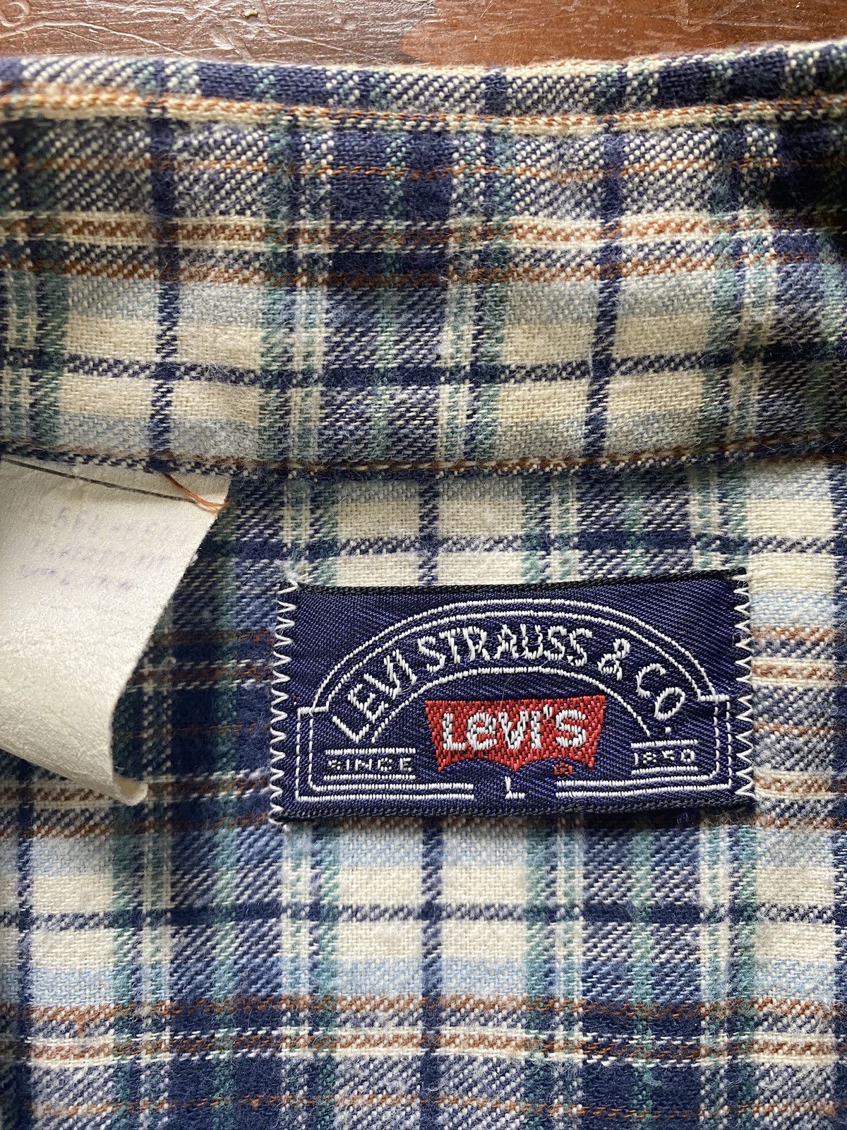 Levi's Vintage 70’s Levi’s White Tab Plaid Flannel Button Up Shirt Size US M / EU 48-50 / 2 - 6 Thumbnail