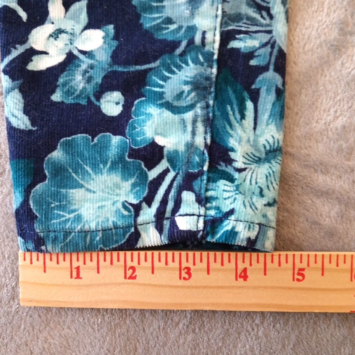 Talbots Talbots Corduroy Jegging Pants Womens Size 2 Blue Floral Skinny Stretch New Size 26" / US 2 / IT 38 - 6 Thumbnail