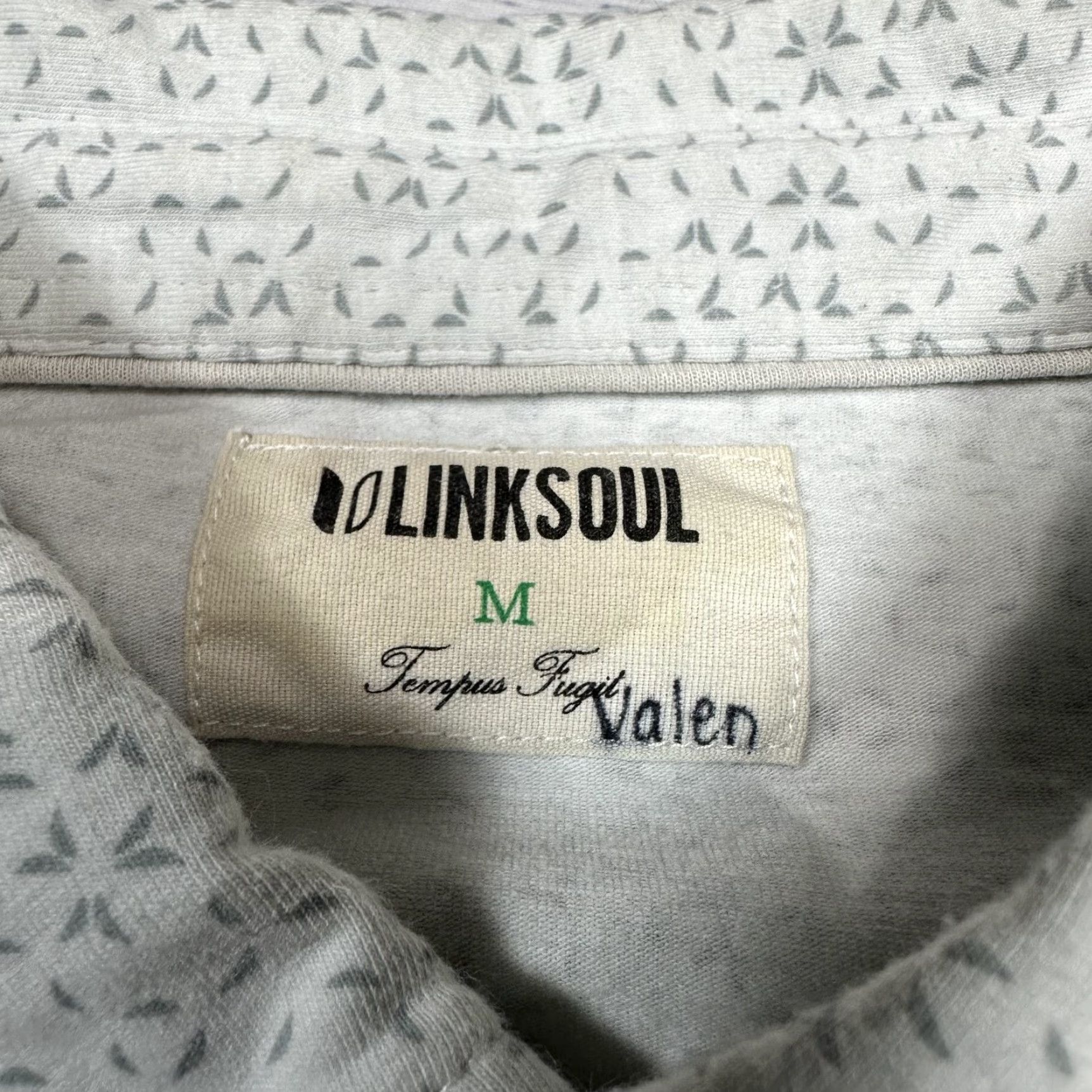Vintage Linksoul Women's Greenish Gray Shirt Short Sleeve Button Up Cotton Blend Sz M Size M / US 6-8 / IT 42-44 - 4 Thumbnail