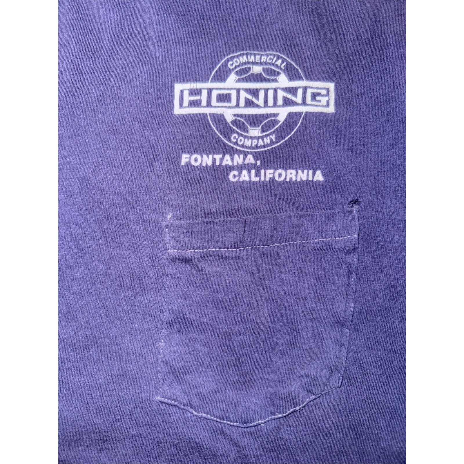 Vintage Vintage Single Stitch Pocket T-Shirt L Navy Blue Distressed Size US L / EU 52-54 / 3 - 5 Thumbnail
