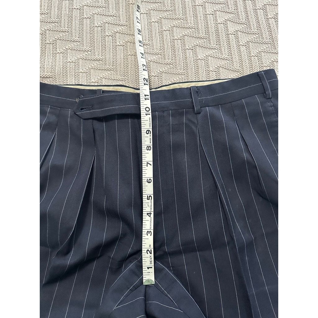 Paul Stuart Paul Stuart navy pinstripe two button wool suit size 41L Size 40L - 13 Thumbnail