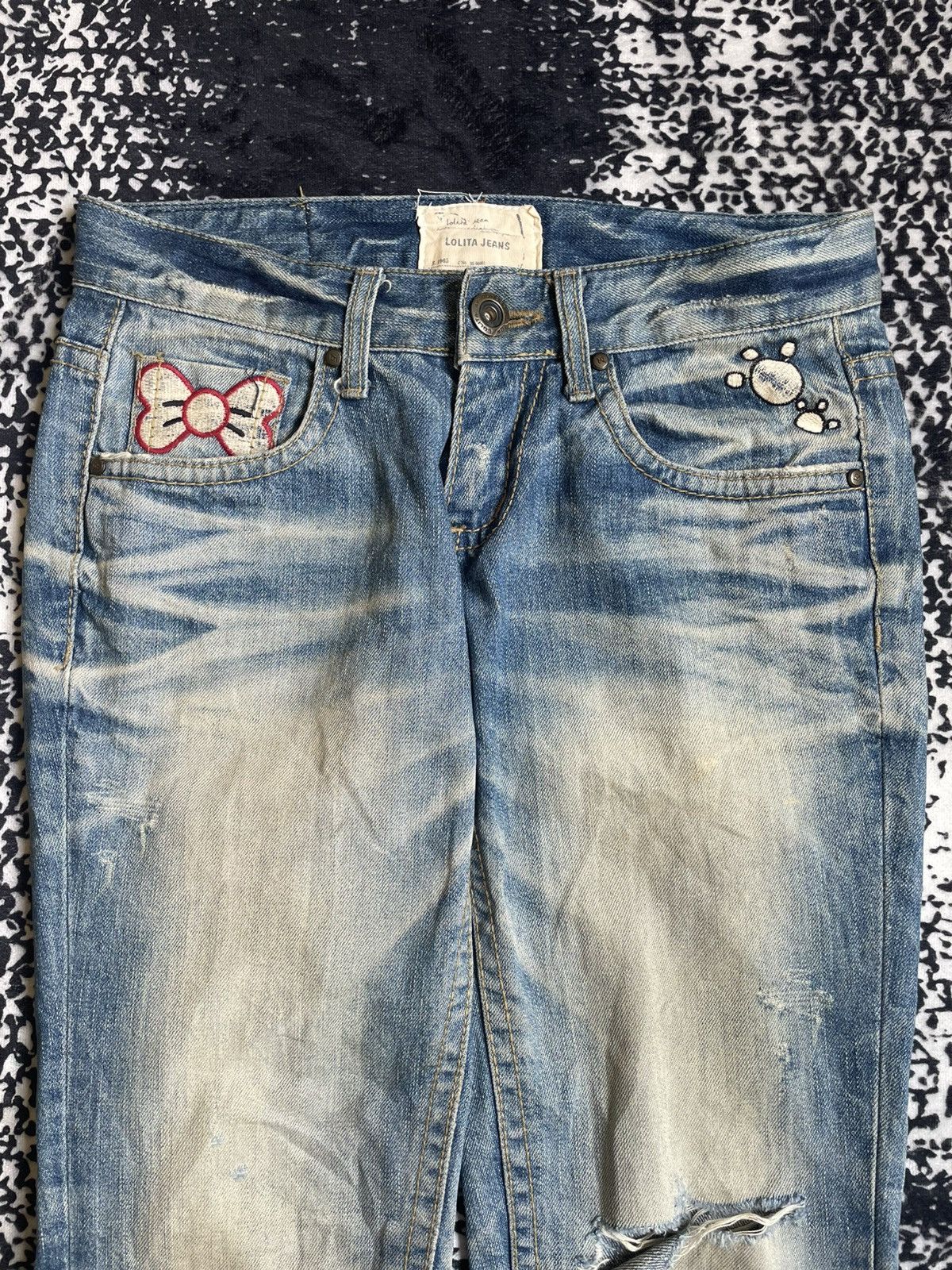 20471120 Vintage Lolita X Yoshitomo Nara Denim Pants Size US 30 / EU 46 - 3 Thumbnail