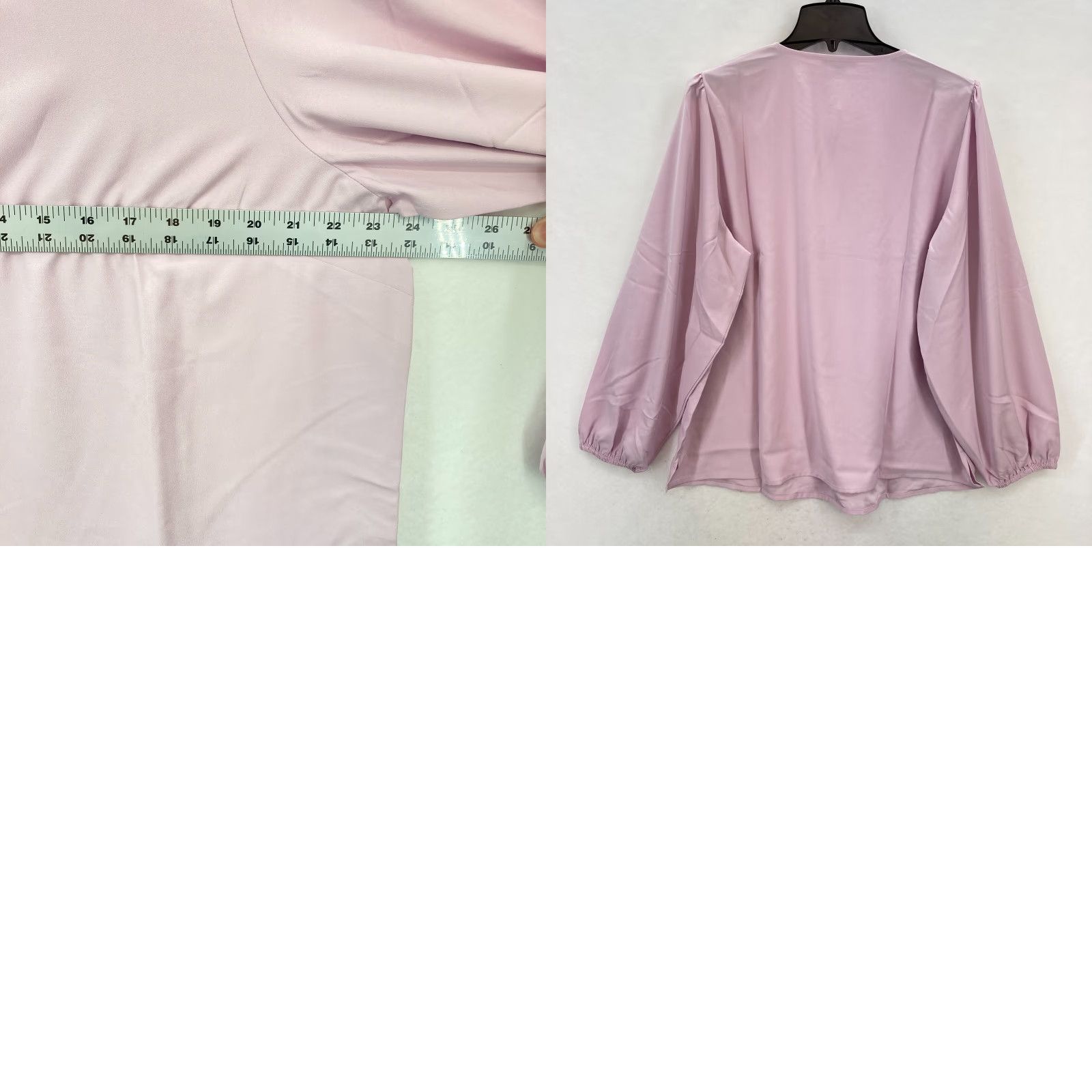 J.Crew J.Crew Puff Sleeve Satin Back Crepe Top Women's XL Tall Pink Keyhole Neckline Shirt Size XL / US 12-14 / IT 48-50 - 9 Thumbnail