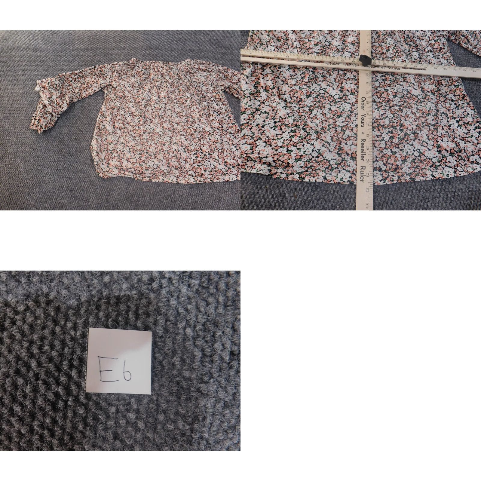 Ralph Lauren Lauren Ralph Lauren Blouse Shirt Women L Pink Floral Knit Cotton Bell Sleeve Crew Neck Zipper All Seasons Size L / US 10 / IT 46 - 9 Thumbnail