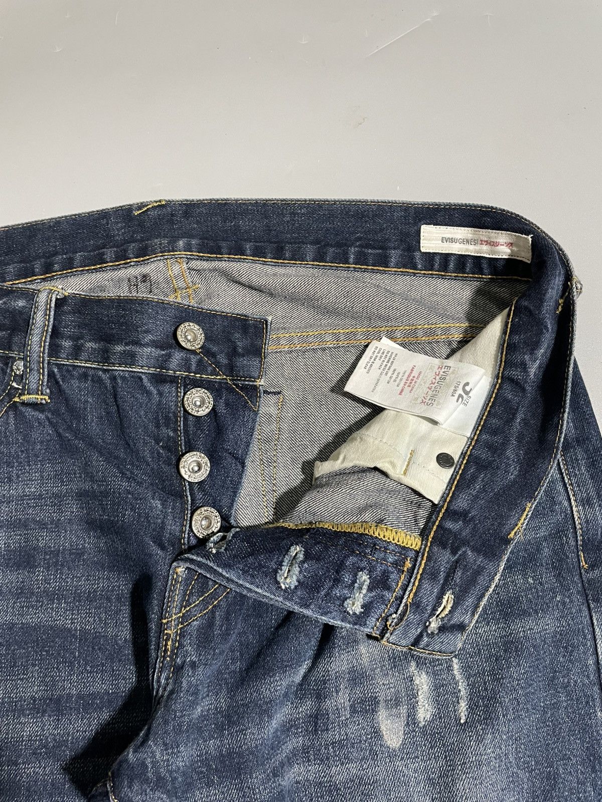 Evisu Evisu Genes Seagull Selvedge Distressed Denim Jeans Size US 34 / EU 50 - 8 Thumbnail