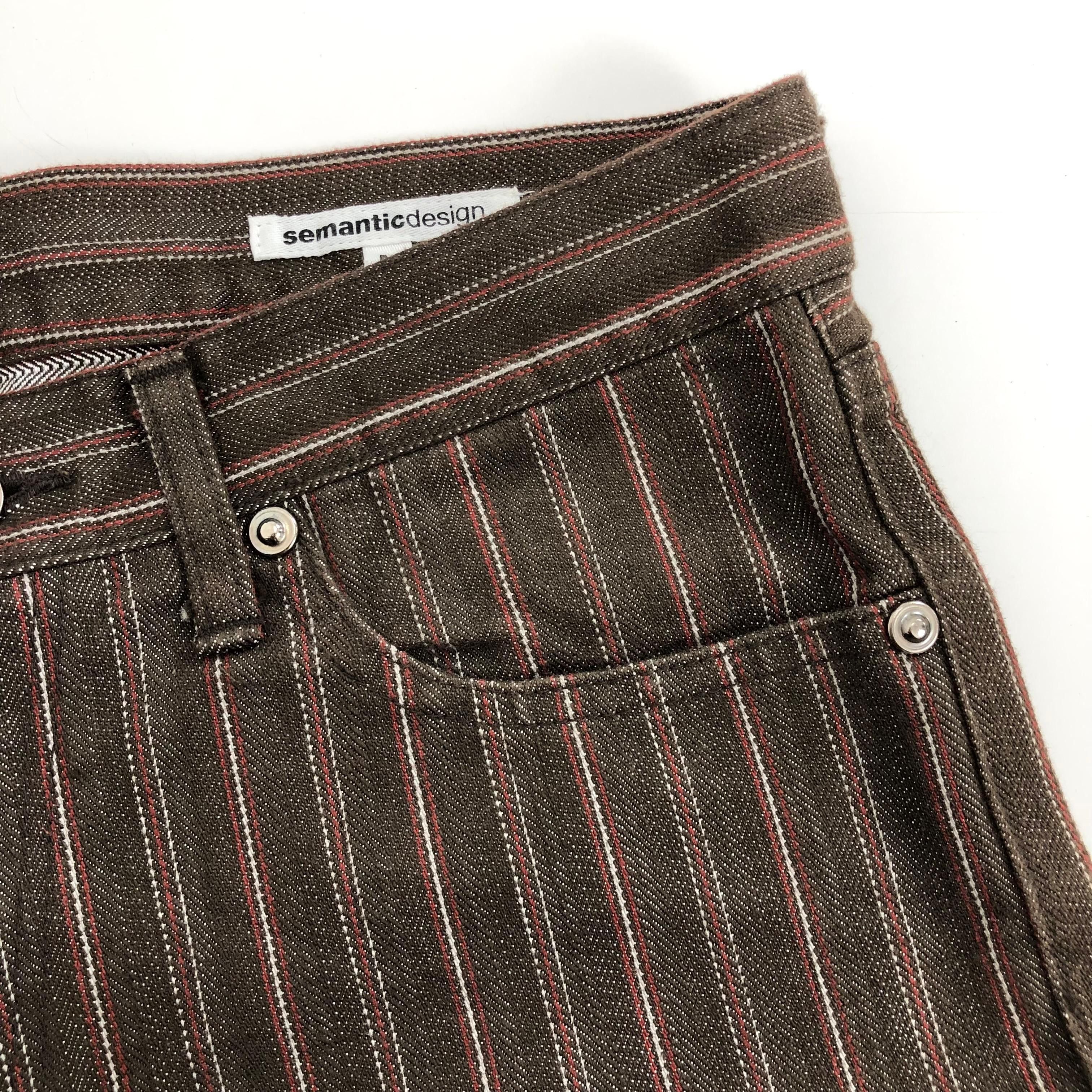 semanticdesign 2000s Semanticdesign Striped Lined Lgb Style Flared Jeans Size US 31 - 7 Thumbnail