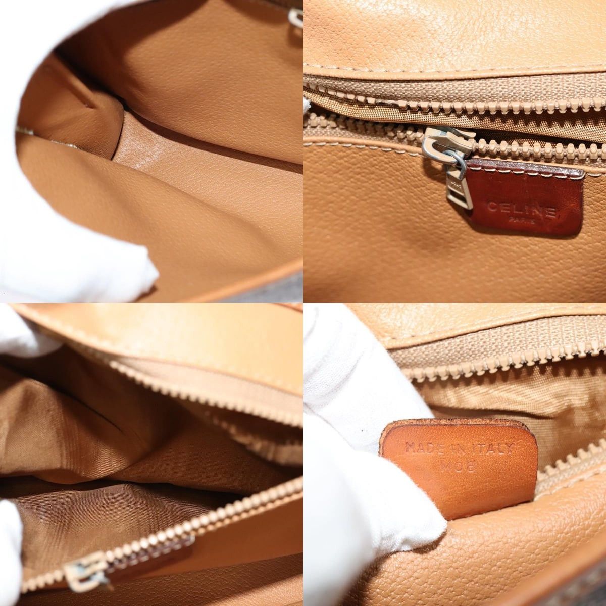 Celine CELINE Macadam Canvas Shoulder Bag Pvc Leather Brown Gold Size ONE SIZE - 12 Thumbnail
