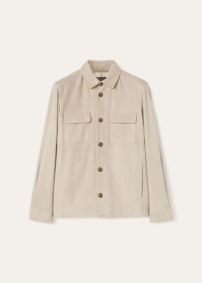 Loro Piana o1w1db10226 FAL6174 Overshirt in Beige Size US M / EU 48-50 / 2 - 1 Thumbnail