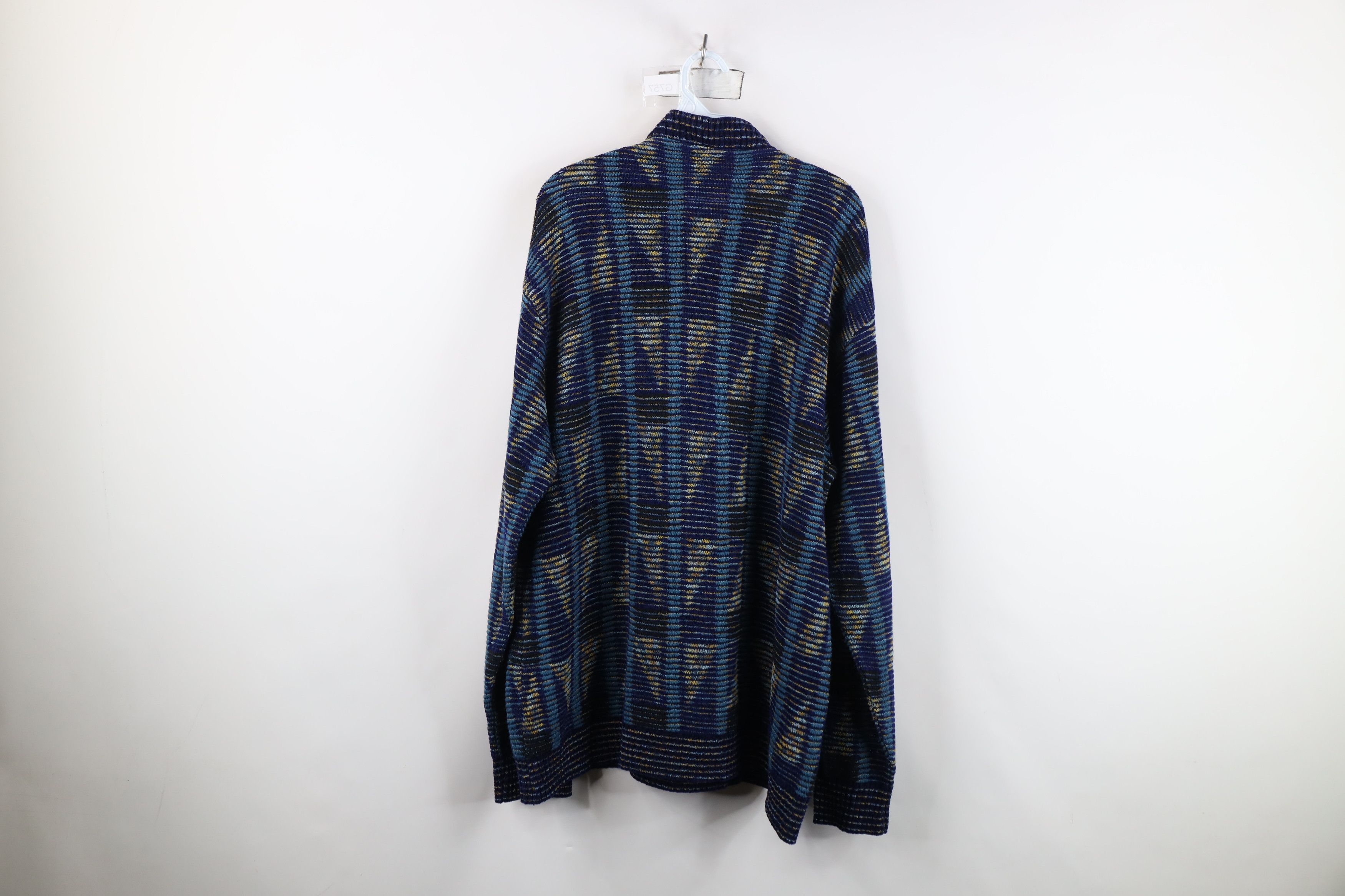 Vintage Vintage 90s Coogi Style Geometric Ribbed Knit Sweater Size US XL / EU 56 / 4 - 10 Thumbnail
