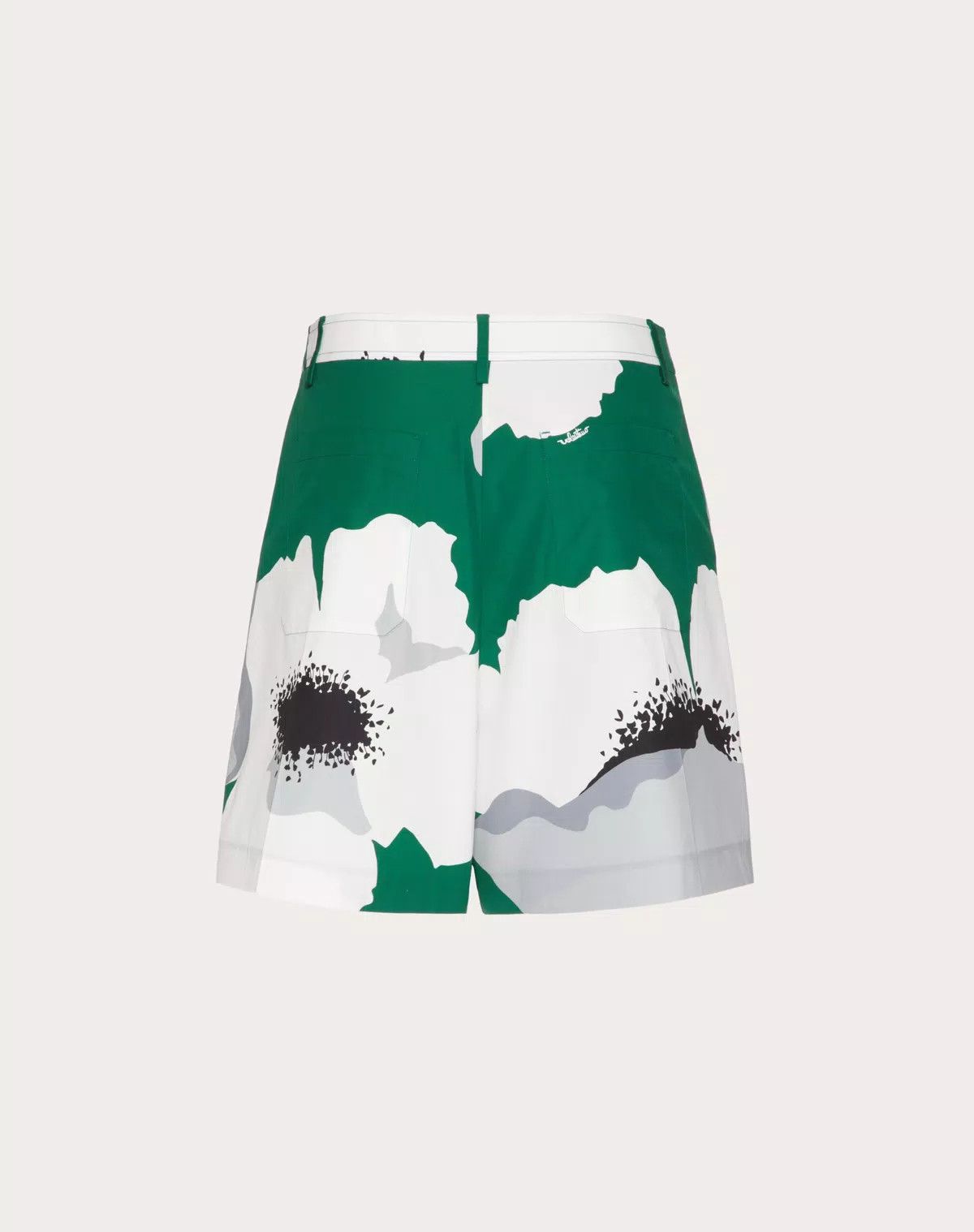 Valentino oc11z0725 Cotton Poplin Bermuda Shorts in White/Green Size US 28 / EU 44 - 2 Thumbnail