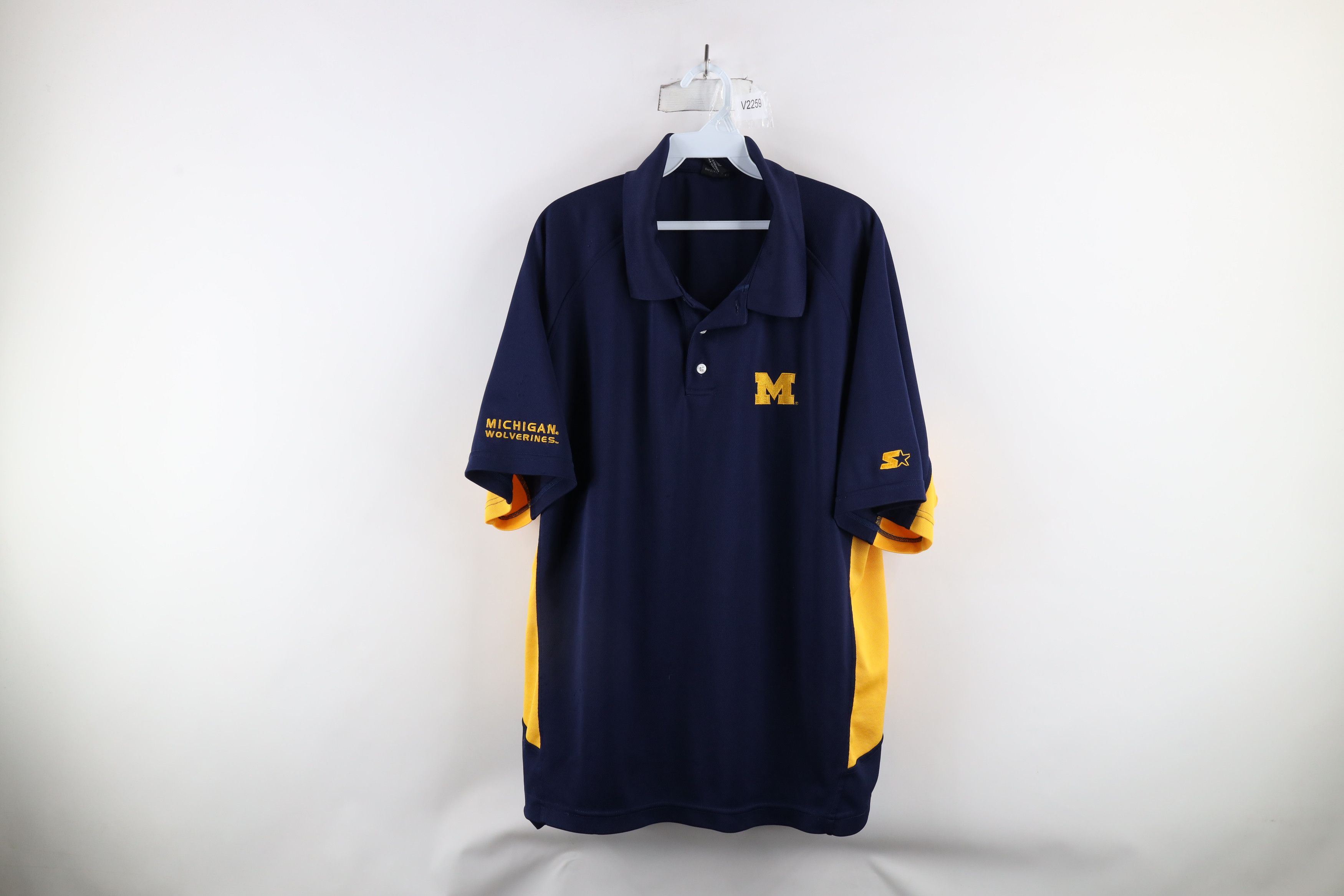 Starter × Vintage Vintage Starter Out University of Michigan Football Polo Size US XL / EU 56 / 4 - 1 Thumbnail