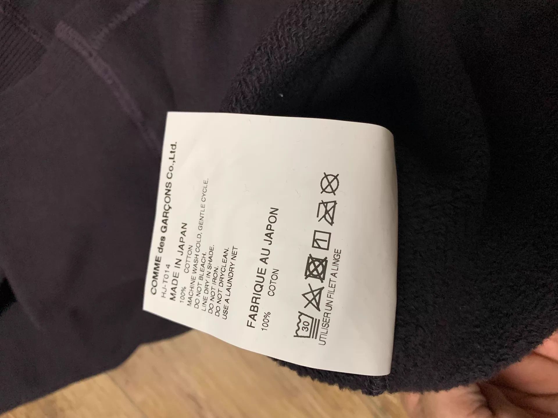 CDG by Comme des Garcons CDG HOMME Cotton Hooded Pullover Black Purple L Size US L / EU 52-54 / 3 - 8 Thumbnail