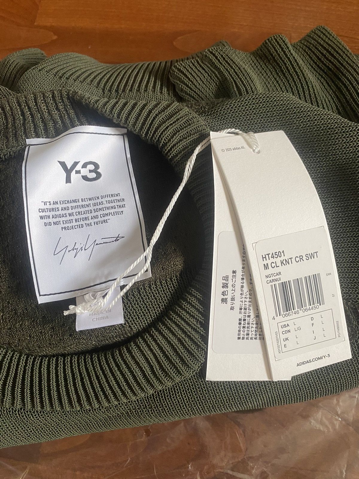 Adidas × Y-3 × Yohji Yamamoto Long-sleeved Jumper by adidas x Y-3 Size US L / EU 52-54 / 3 - 12 Thumbnail