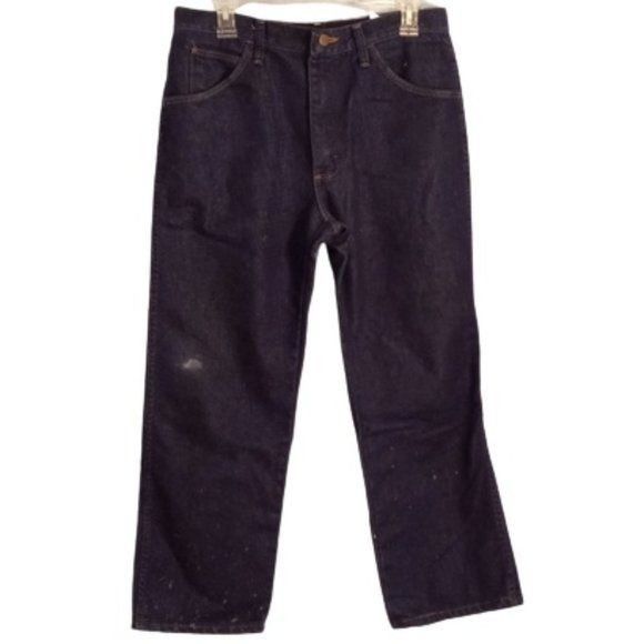 Wrangler Wrangler 32 x 28 Jeans Mens Rugged Wear Blue Denim Straight Size US 32 / EU 48 - 1 Thumbnail