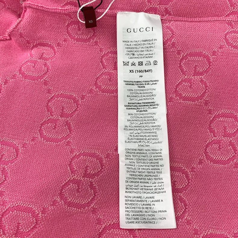 Gucci Gucci 24 styles of pink logo jacquard full-print cotton kni Size US XS / EU 42 / 0 - 7 Thumbnail
