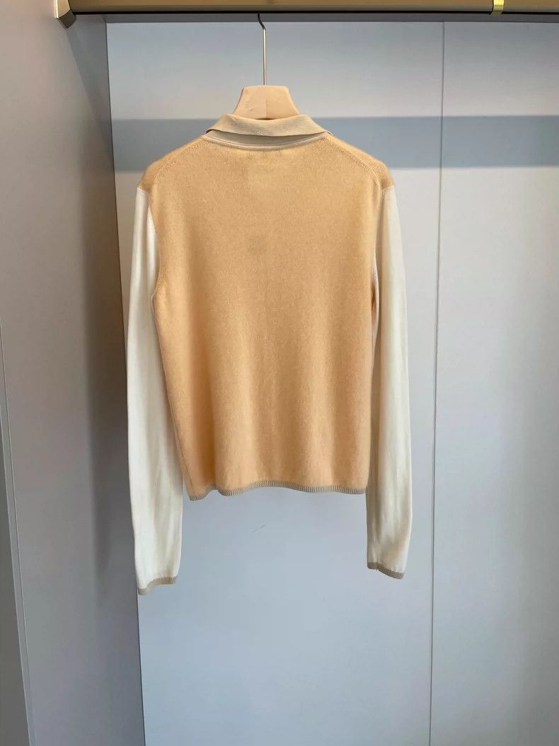Loro Piana Loro Piana Yellow Beige Cashmere Cardigan- Size US L / EU 52-54 / 3 - 1 Thumbnail