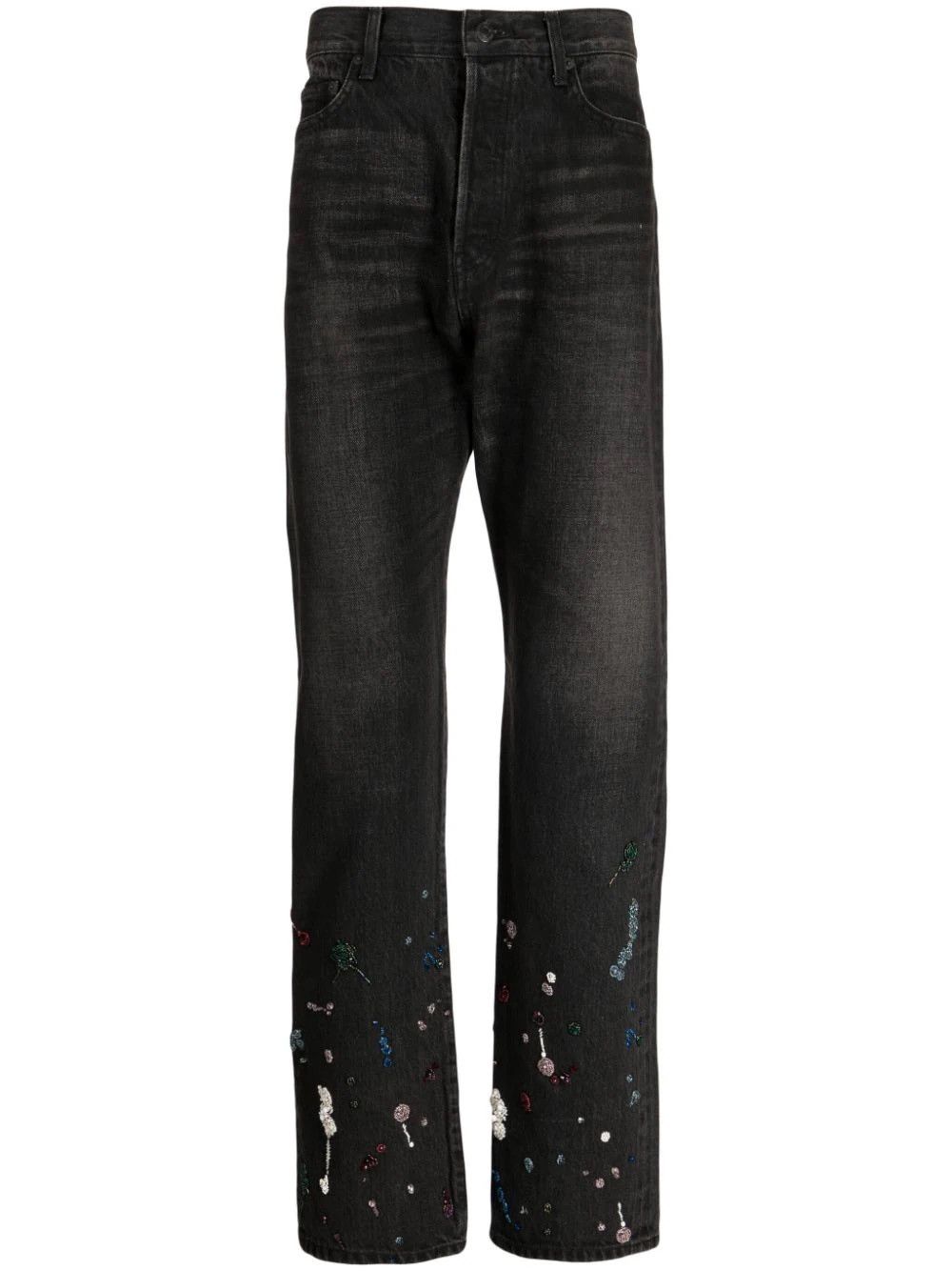 Undercover Bead-Embellished Paint Splatter Denim Size US 34 / EU 50 - 1 Thumbnail