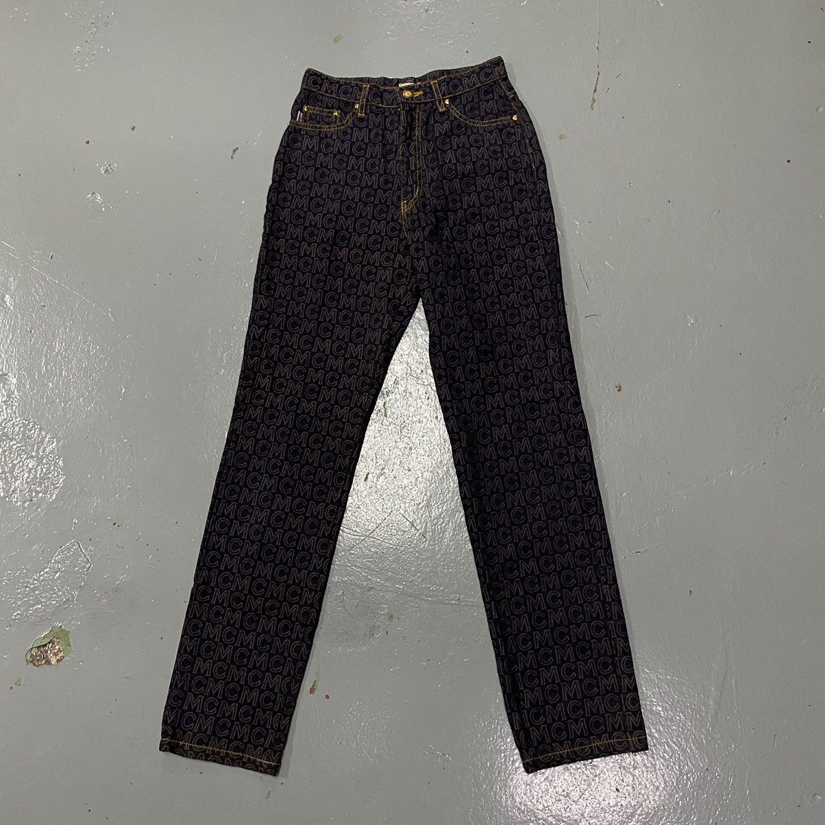 MCM × Vintage Vintage Mcm Monogram Denim Jeans Pants Size US 27 - 3 Thumbnail