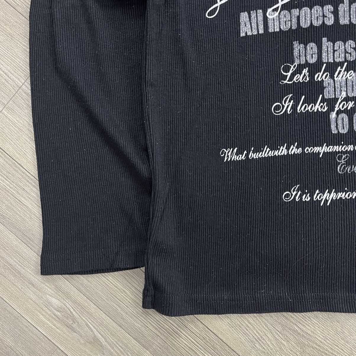 If Six Was Nine 2000s Beaumont Carr Poem Grunge Punk Lgb Style LongSleeve Size US L / EU 52-54 / 3 - 8 Thumbnail