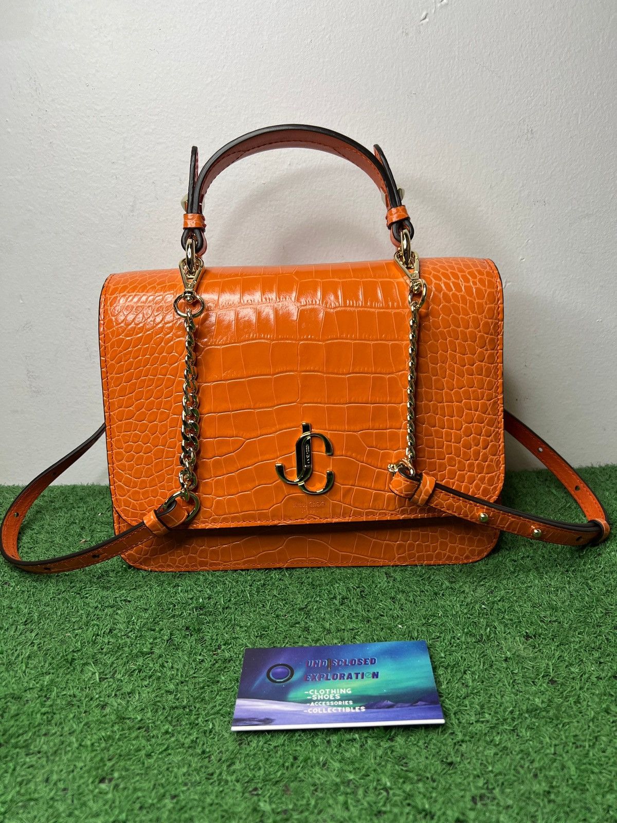 Jimmy Choo Orange Top Handle And Shoulder Bag, Women's
