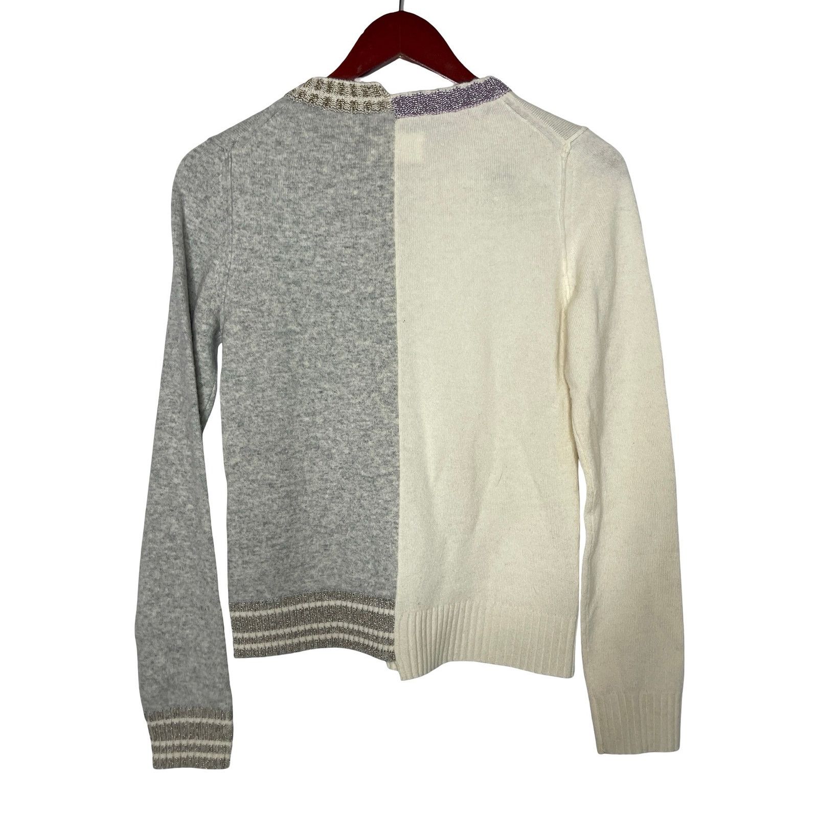 Zadig & Voltaire Zadig & Voltaire two-tone wool-cashmere crewneck sweater S Size S / US 4 / IT 40 - 6 Thumbnail