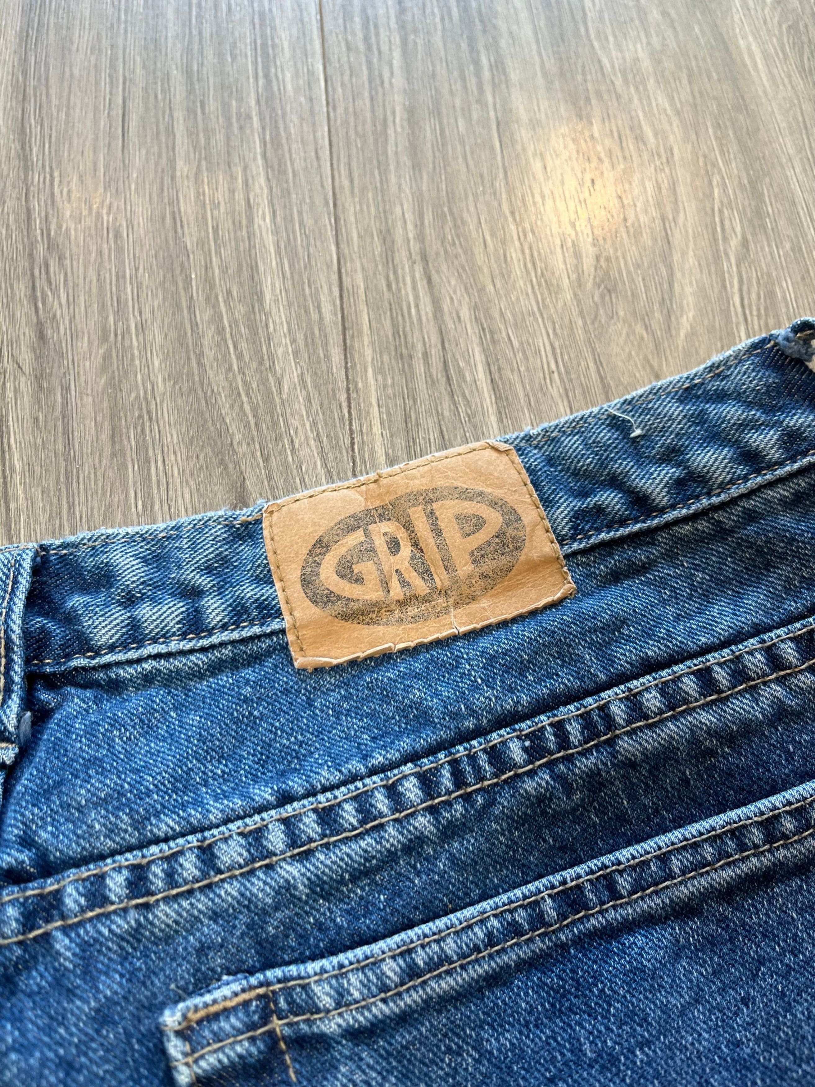 Vintage Vintage GRIP Jeanswear Medium Wash Denim Women's 16 Size 35" - 3 Thumbnail
