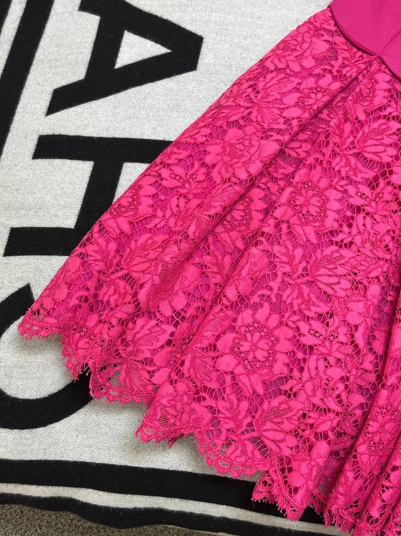 Valentino Valentino Rose red sleeveless lace dress Size XS / US 0-2 / IT 36-38 - 8 Thumbnail
