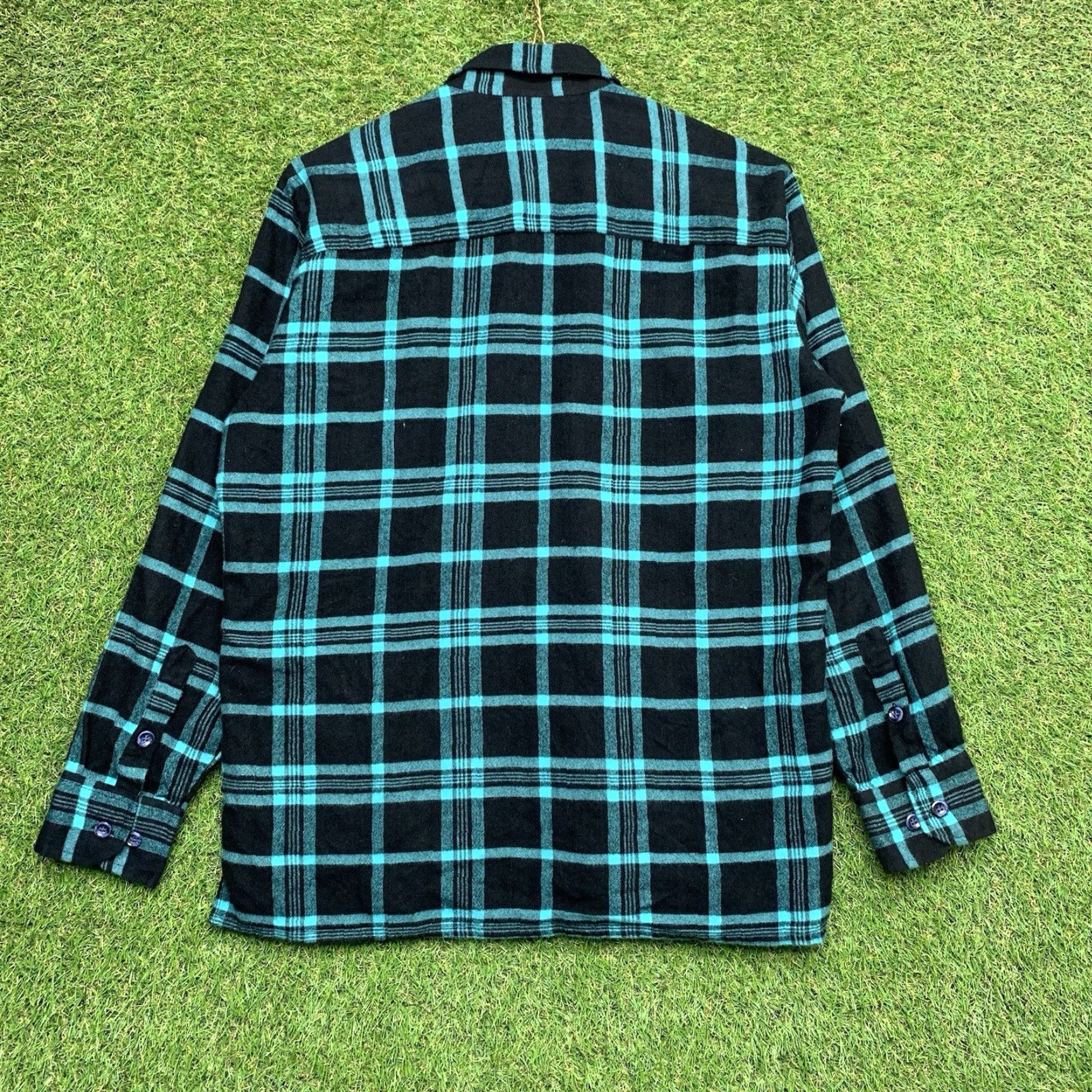 Dickies VINTAGE Dickies Flannel Shirt Mens M Green Plaid Button Up Workwear Casual y2k Size US M / EU 48-50 / 2 - 2 Thumbnail