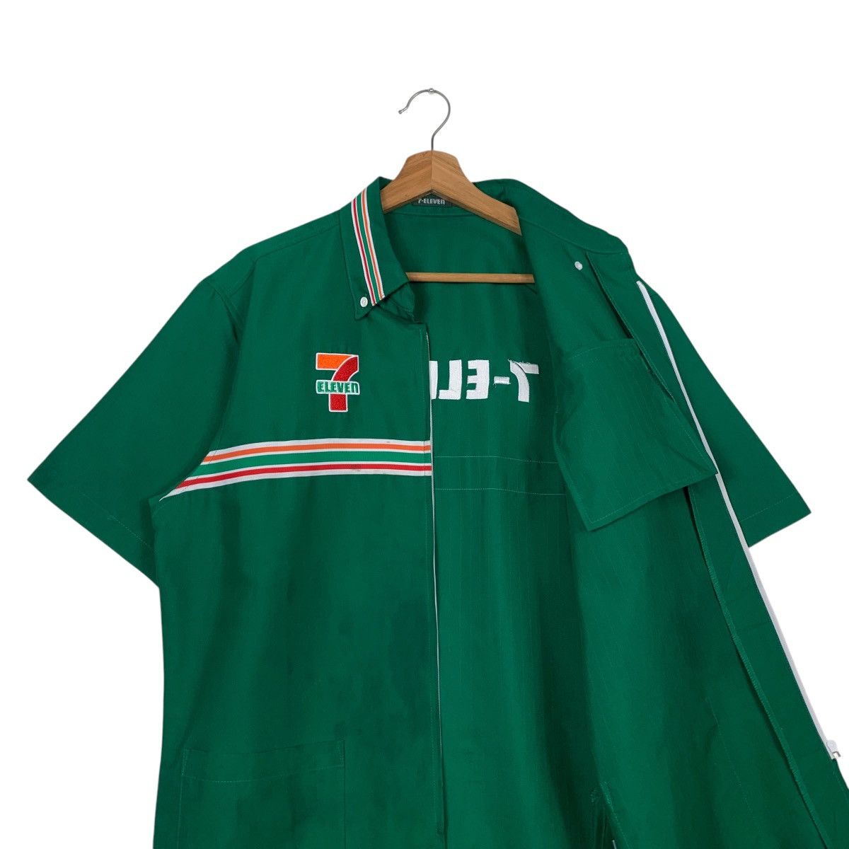 Vintage 7-ELEVEN Big Logo Green Worker Uniform Jacket #2365-C106 Size US L / EU 52-54 / 3 - 10 Thumbnail
