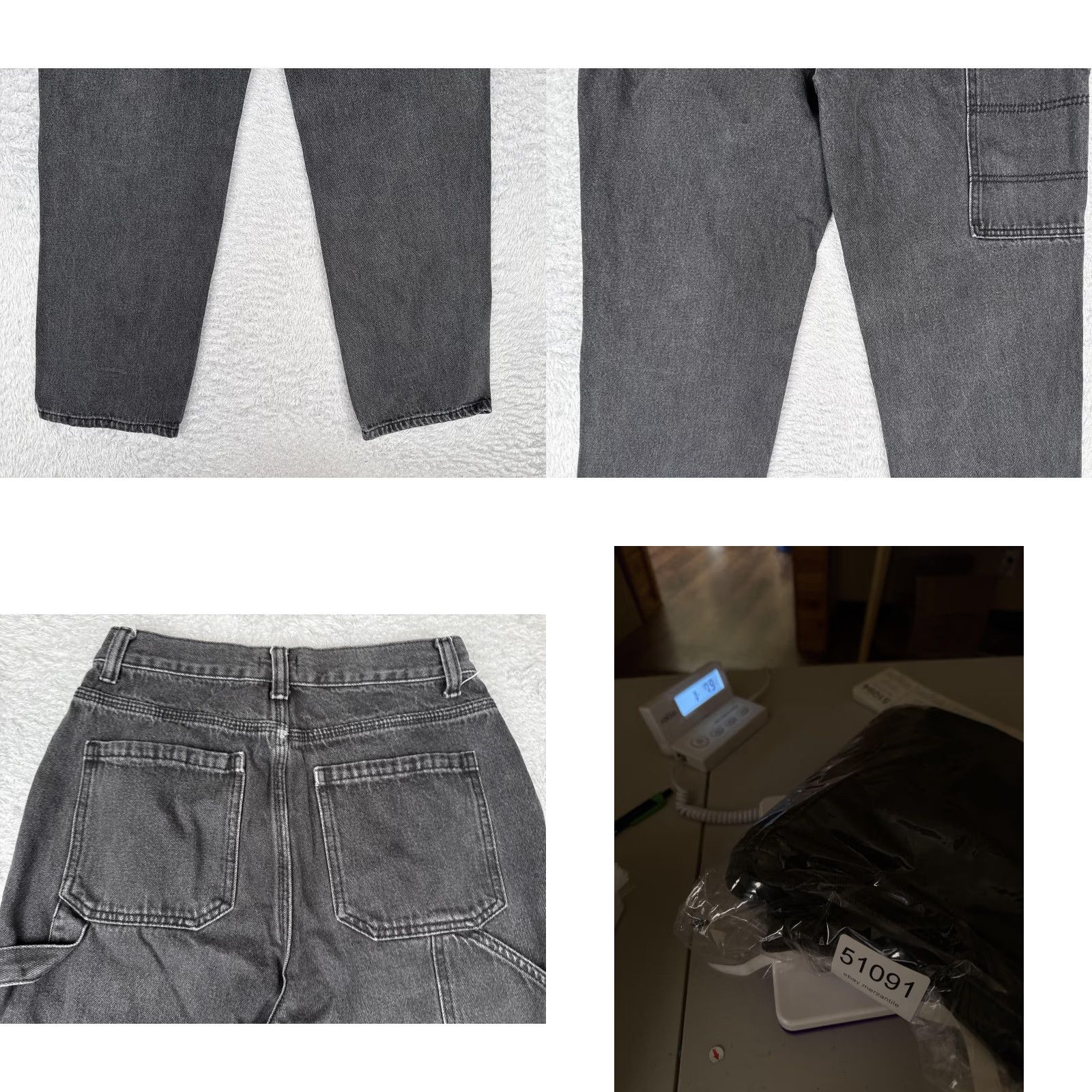 Vintage Simple Society Jeans Womens 7 High Rise Carpenter Denim Black Gray 27x27 Size 28" / US 6 / IT 42 - 10 Thumbnail