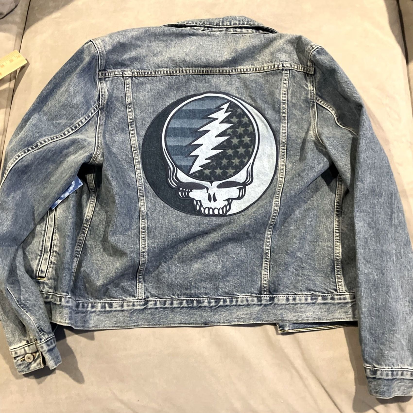 Lucky Brand VINTAGE Lucky Brand Grateful Dead Denim Jacket L Mens Blue Denim Jacket Steal Your Face Large Size US L / EU 52-54 / 3 - 7 Thumbnail