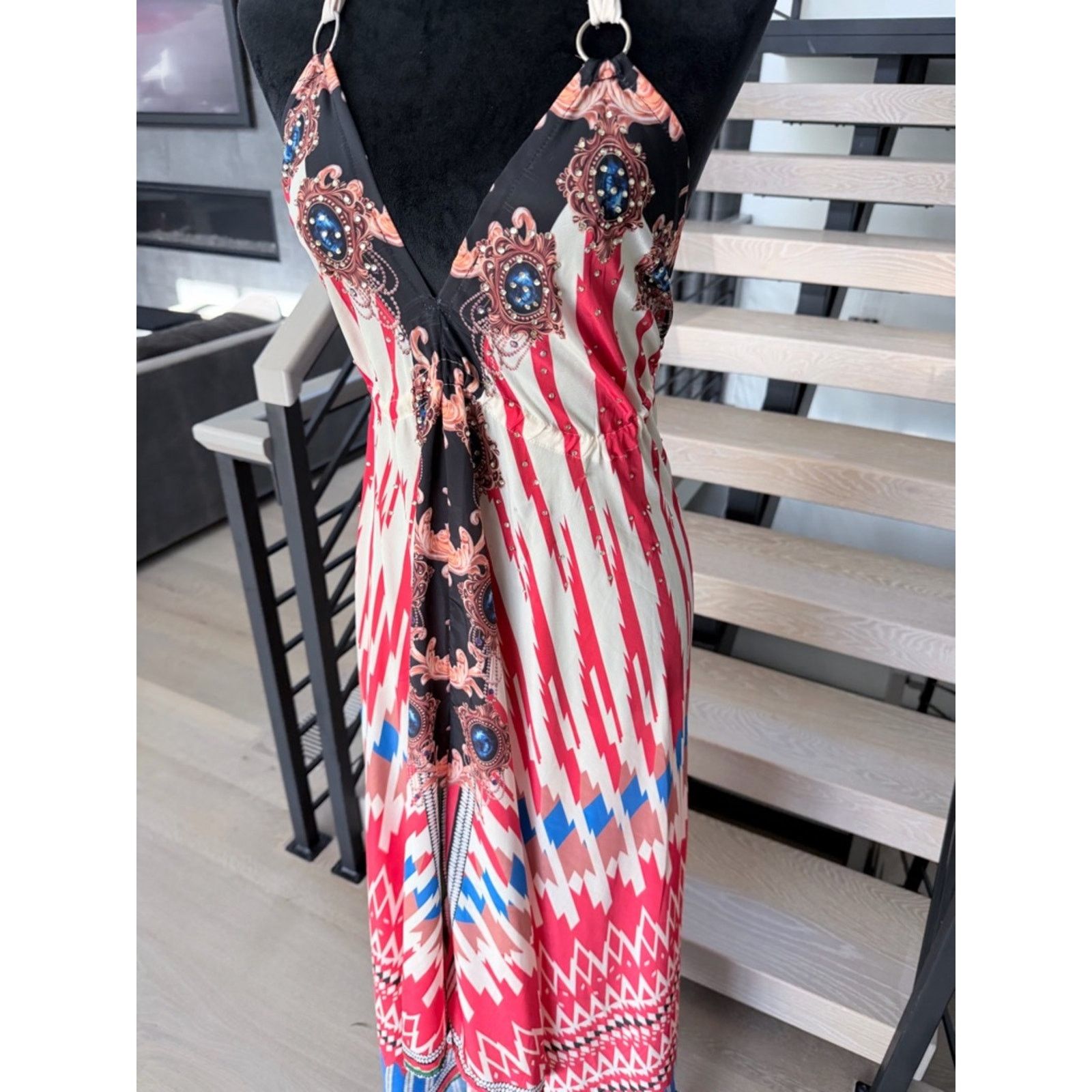 Other Red Bohemian Halter Maxi Dress size S Size S / US 4 / IT 40 - 8 Thumbnail
