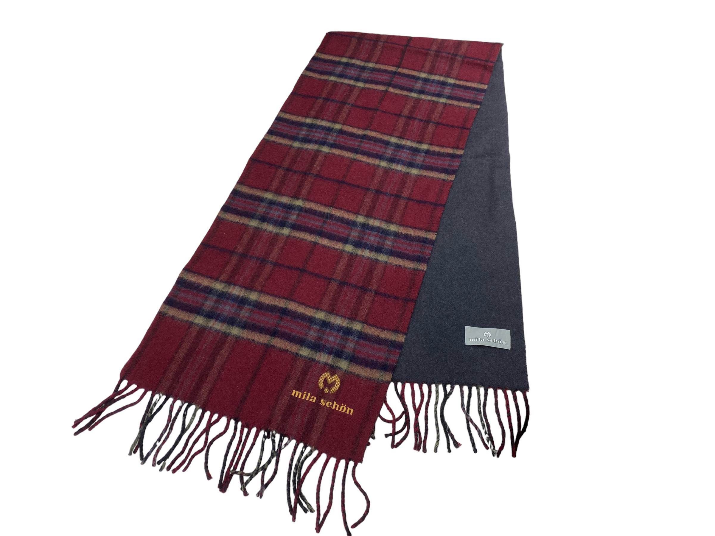 Mila Schon Vintage Mila Schön Checkered Wool-Blend Scarf Luxury Wrap Size ONE SIZE - 2 Thumbnail