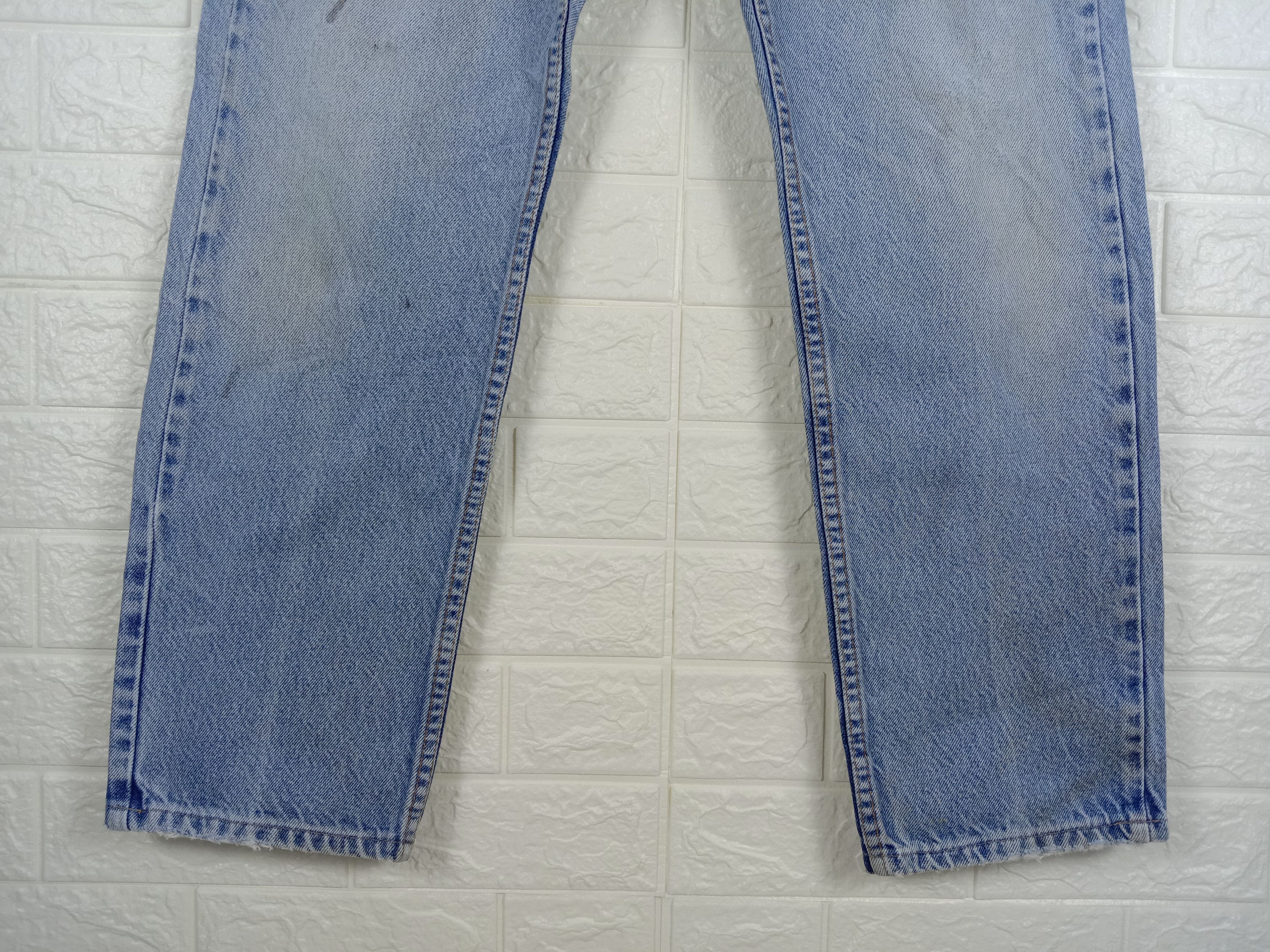 Levi's Vintage 90s Levi's 505 Jeans Orange Tab Faded Blue Denim Size US 31 - 4 Thumbnail