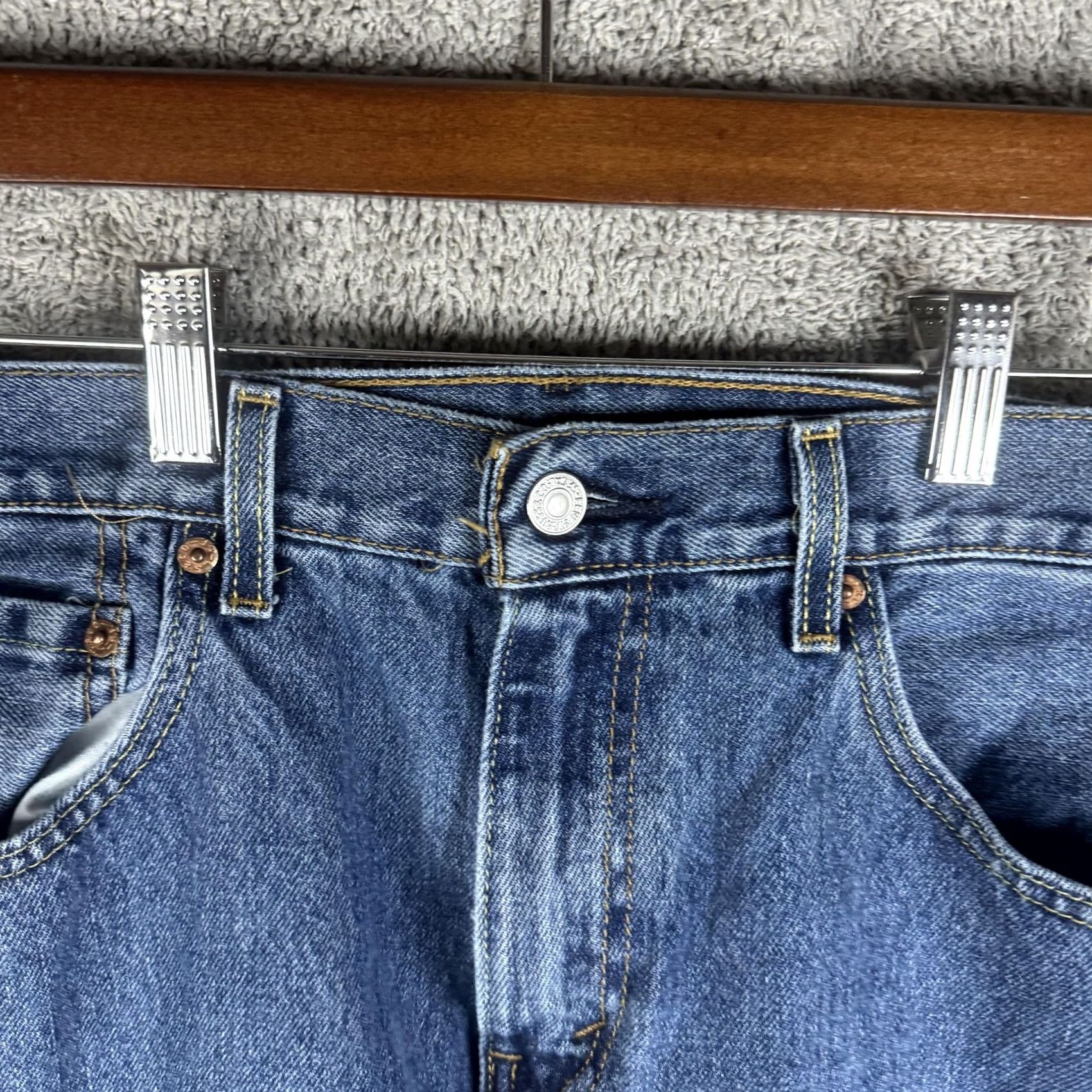 Levi's Levi's 517 Jeans Mens 33x29 Blue Bootcut Regular Fit Denim Mexico Medium Wash Size US 33 - 4 Thumbnail