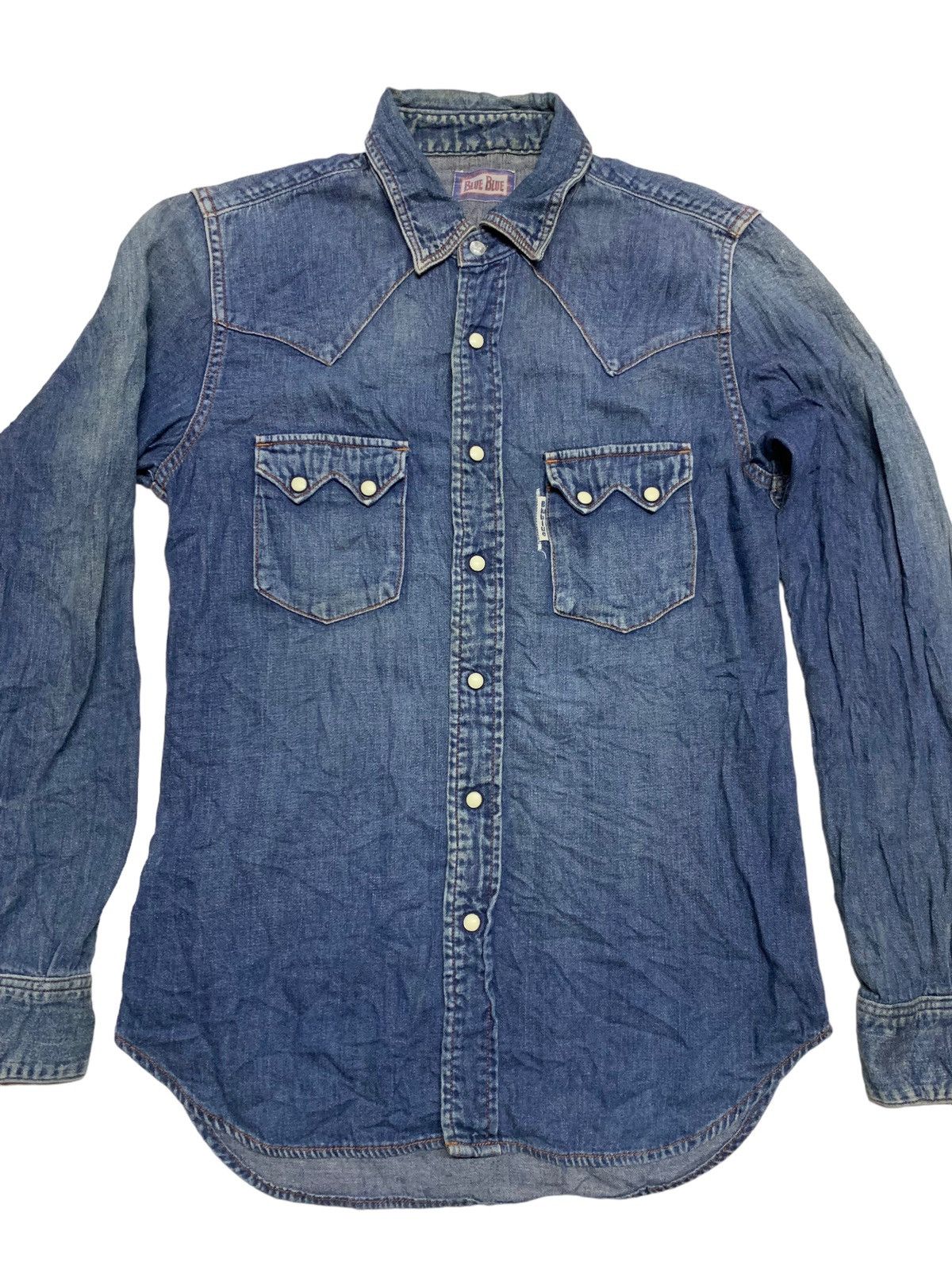 Blue Blue Japan Blue blue denim western shirt Size US S / EU 44-46 / 1 - 6 Thumbnail