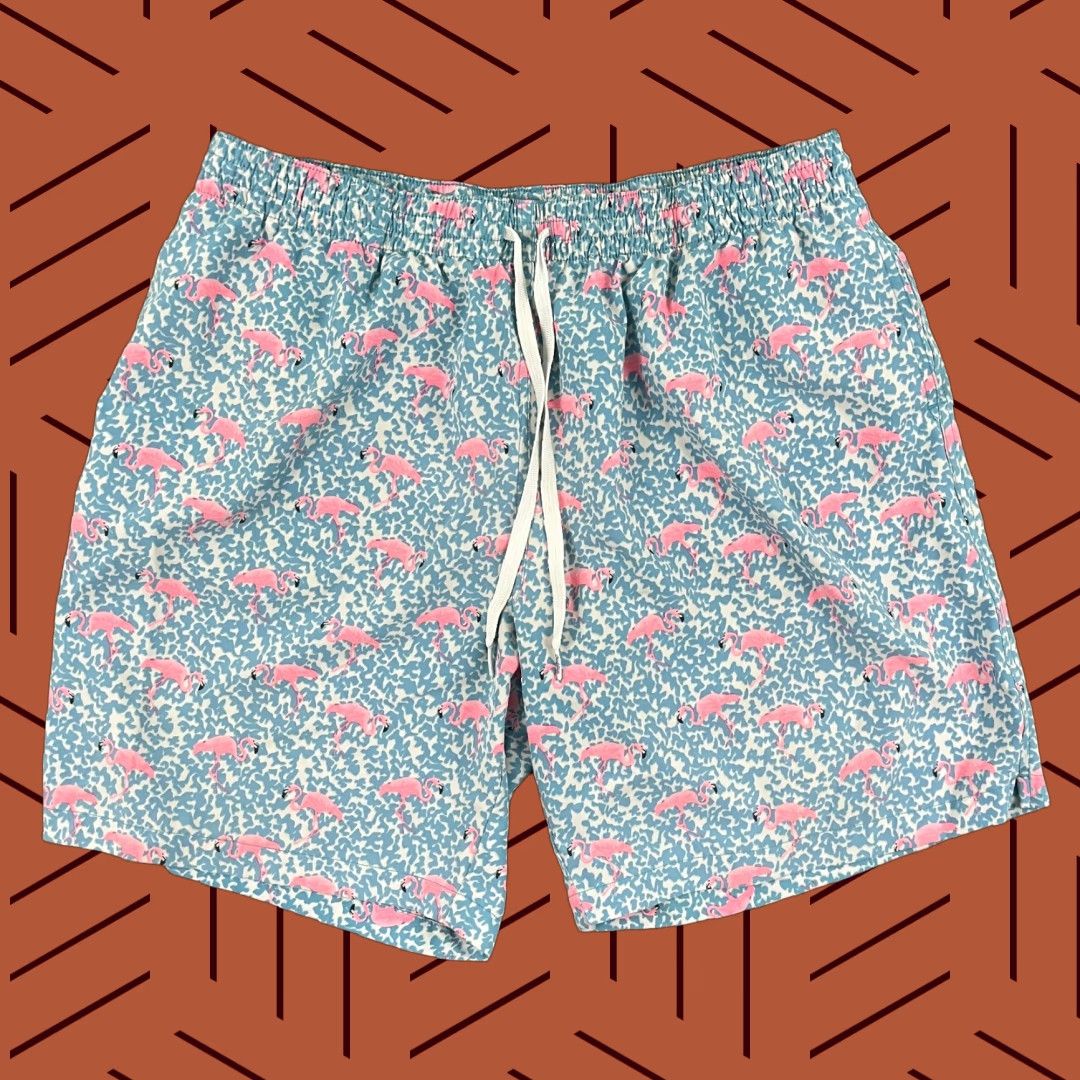 Chubbies VINTAGE Chubbies Swim Trunks Mens 2XL / 7" Lined Domingos Flamingos Beach Hawaiian Ocean Size US 39 - 1 Thumbnail