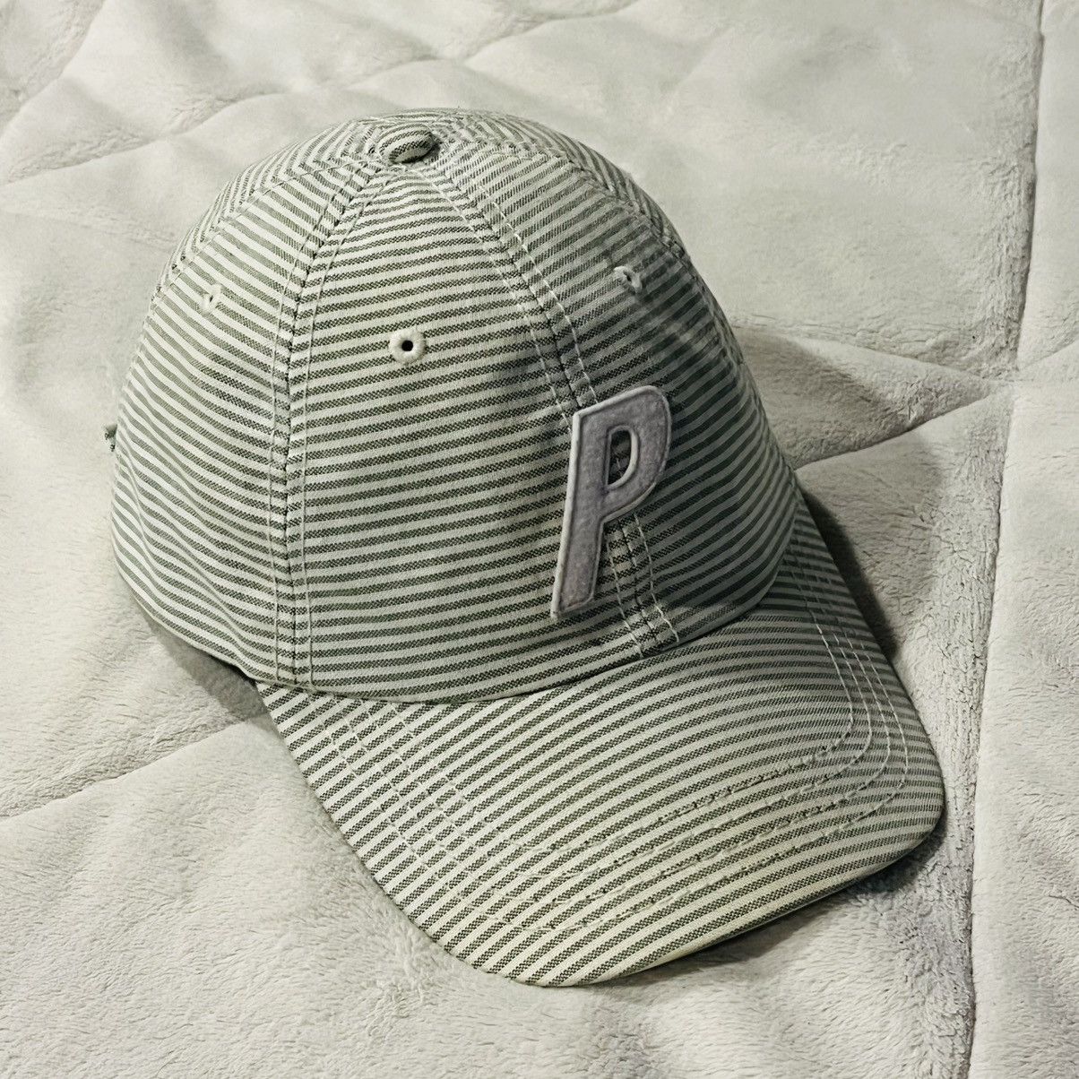 Palace Skateboards P 6-Panel Green Pinstripe Hat
