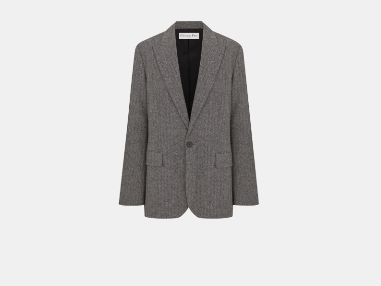 Dior o1w1db10925 441V19 Blazer in Gray Size L / US 10 / IT 46 - 1 Thumbnail