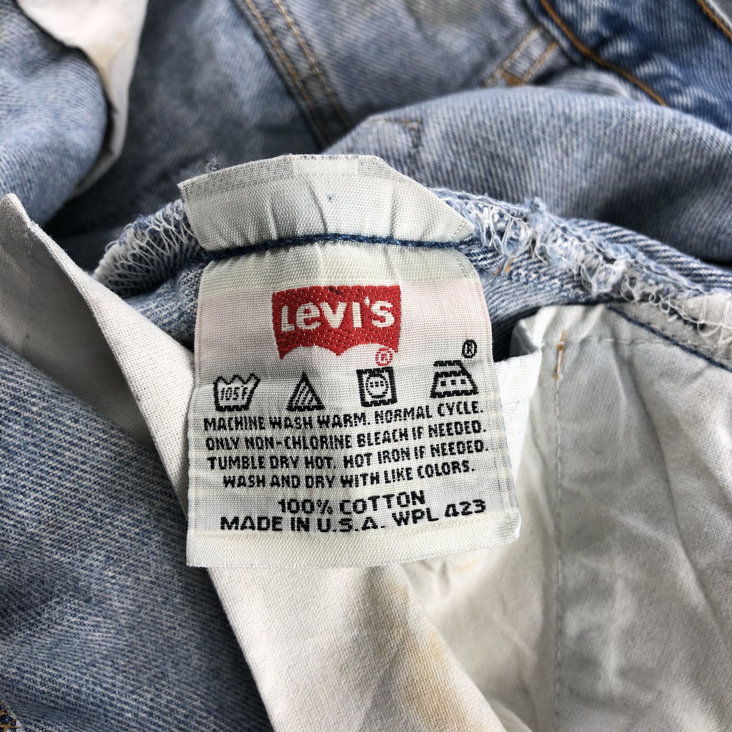 Levi's Vintage 90s Dirty Ripped Light Wash Levis 501 Jeans-JM922 Size US 30 / EU 46 - 10 Thumbnail