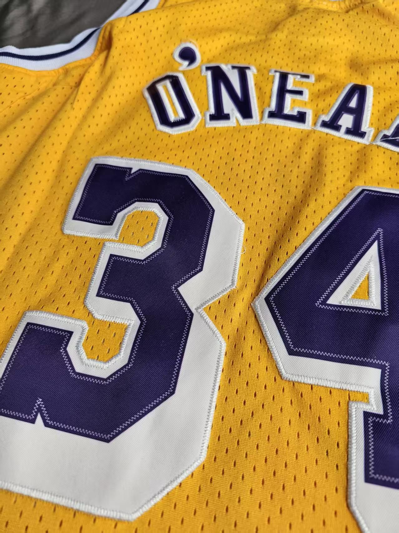 NBA #34 Shaquille O'Neal Jersey Laker 1996 97 Size US L / EU 52-54 / 3 - 3 Thumbnail