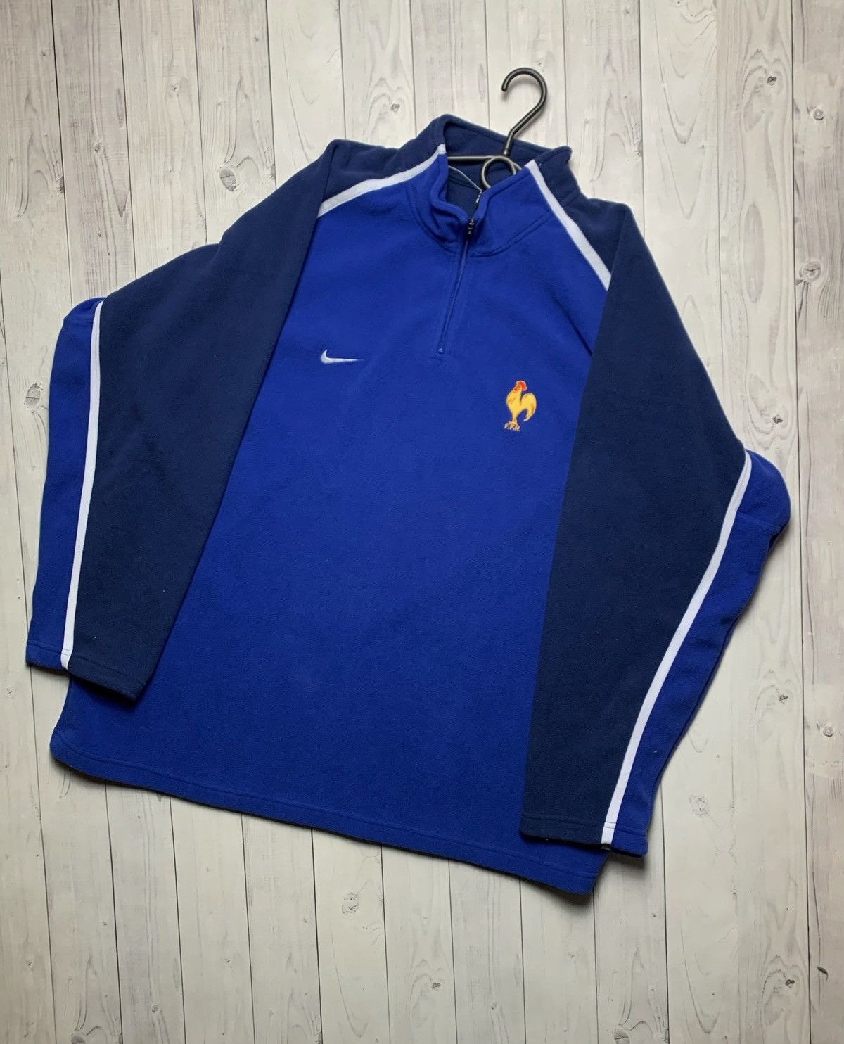 Vintage Vintage Nike France fleece jacket size XXL blue Size US XXL / EU 58 / 5 - 1 Thumbnail