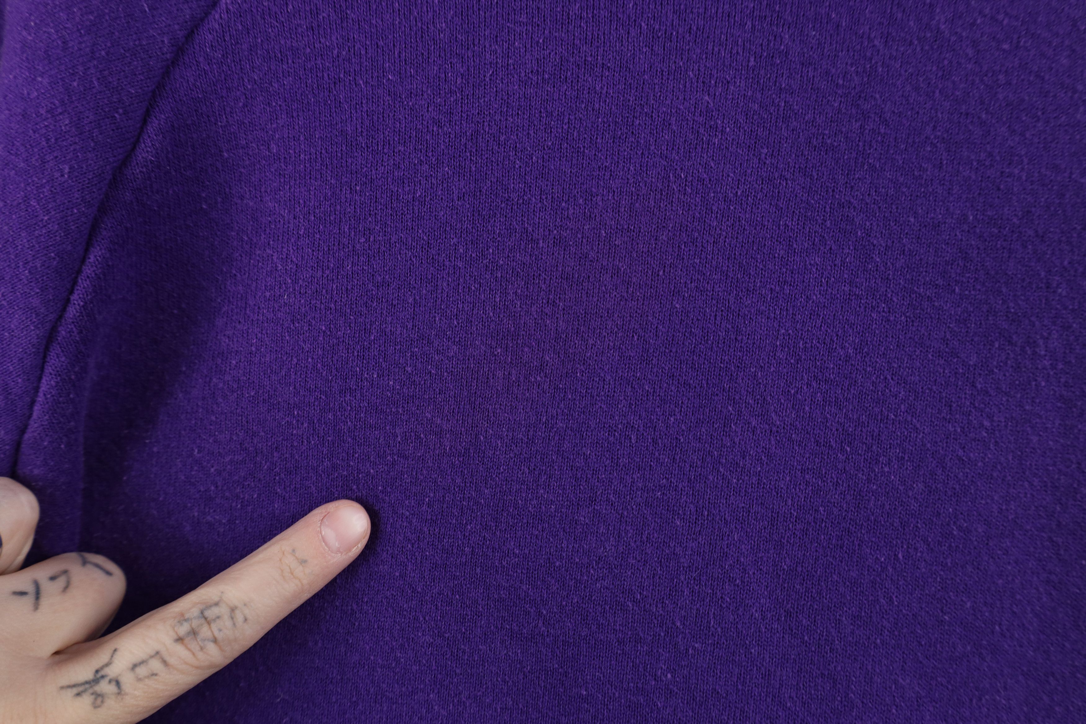 Vintage Vintage 90s Streetwear Heavyweight Sweatshirt Purple USA Size XL / US 12-14 / IT 48-50 - 5 Thumbnail