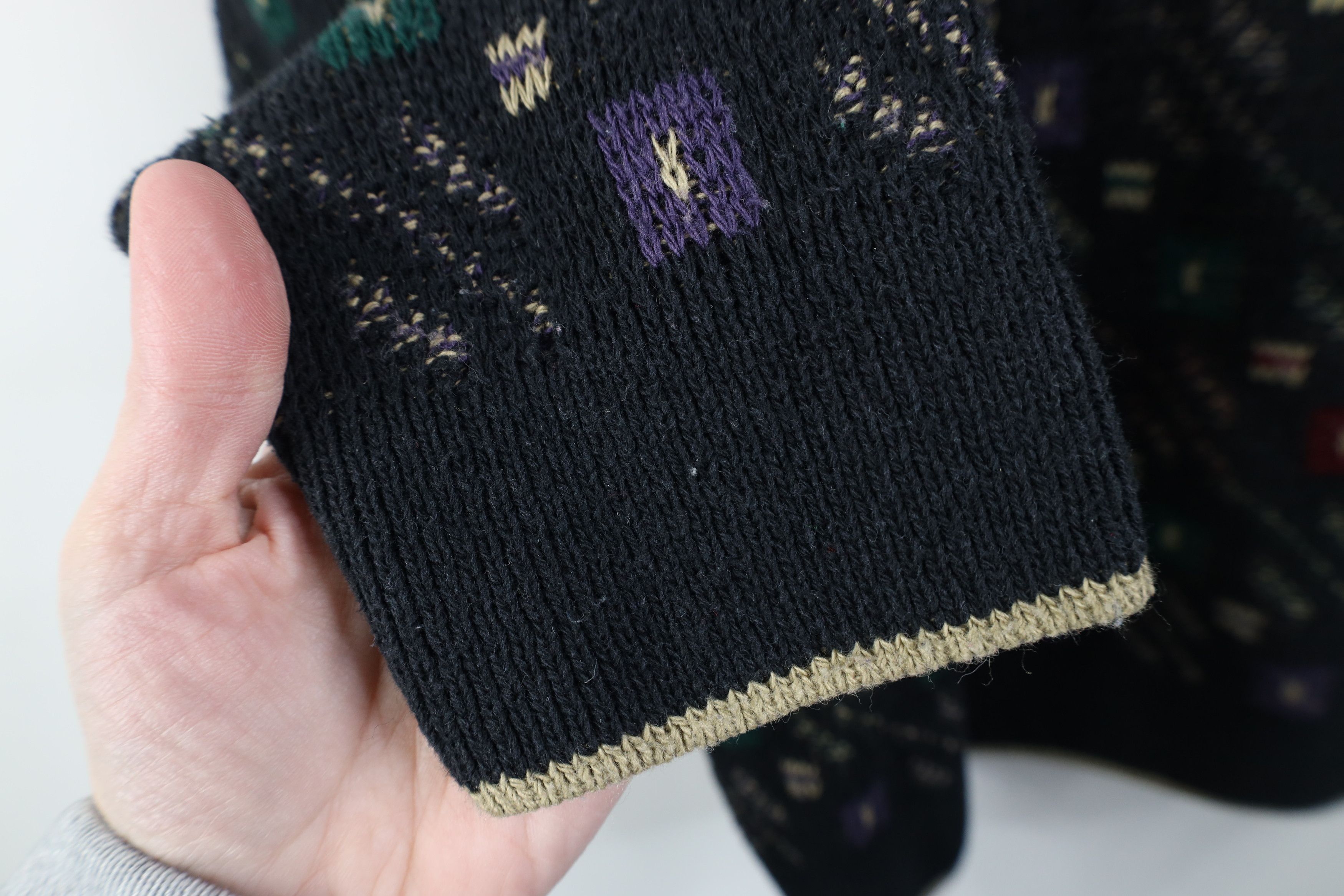 Vintage Vintage 90s Coogi Style Checkered Knit Sweater Cotton USA Size US L / EU 52-54 / 3 - 5 Thumbnail