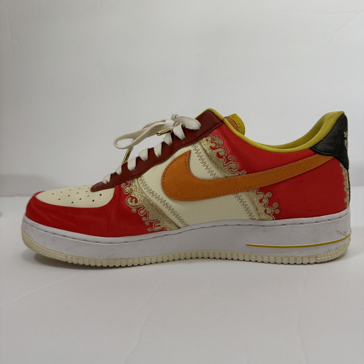 Nike 🔥 Nike Air Force 1 ’07 PRM “Habanero Red / Light Curry” Size US 11 / EU 44 - 6 Thumbnail