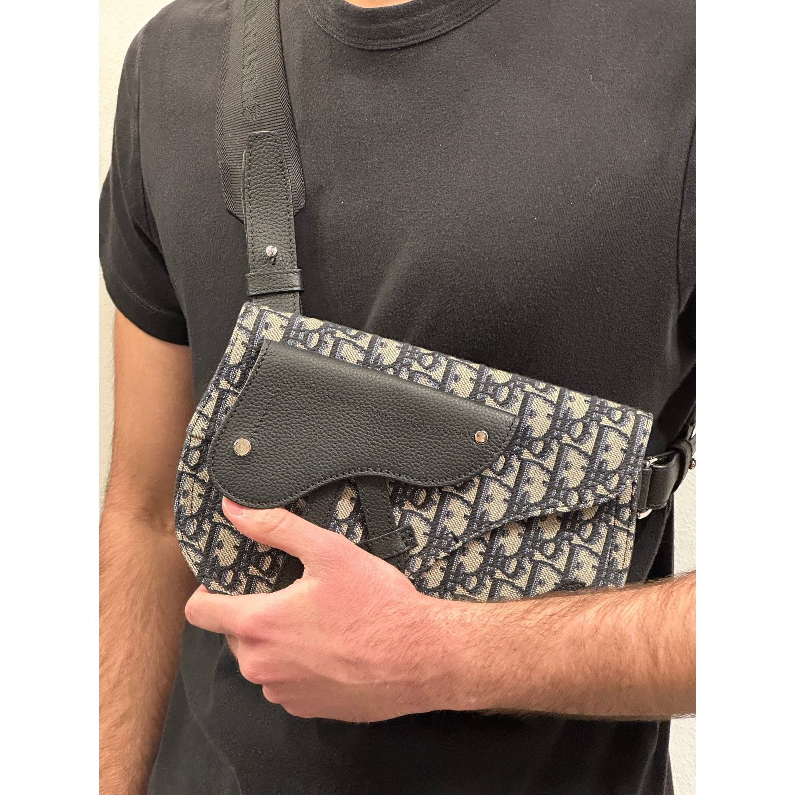 Dior 2021 Dior saddle messenger pouch in oblique jacquard Size ONE SIZE - 4 Thumbnail