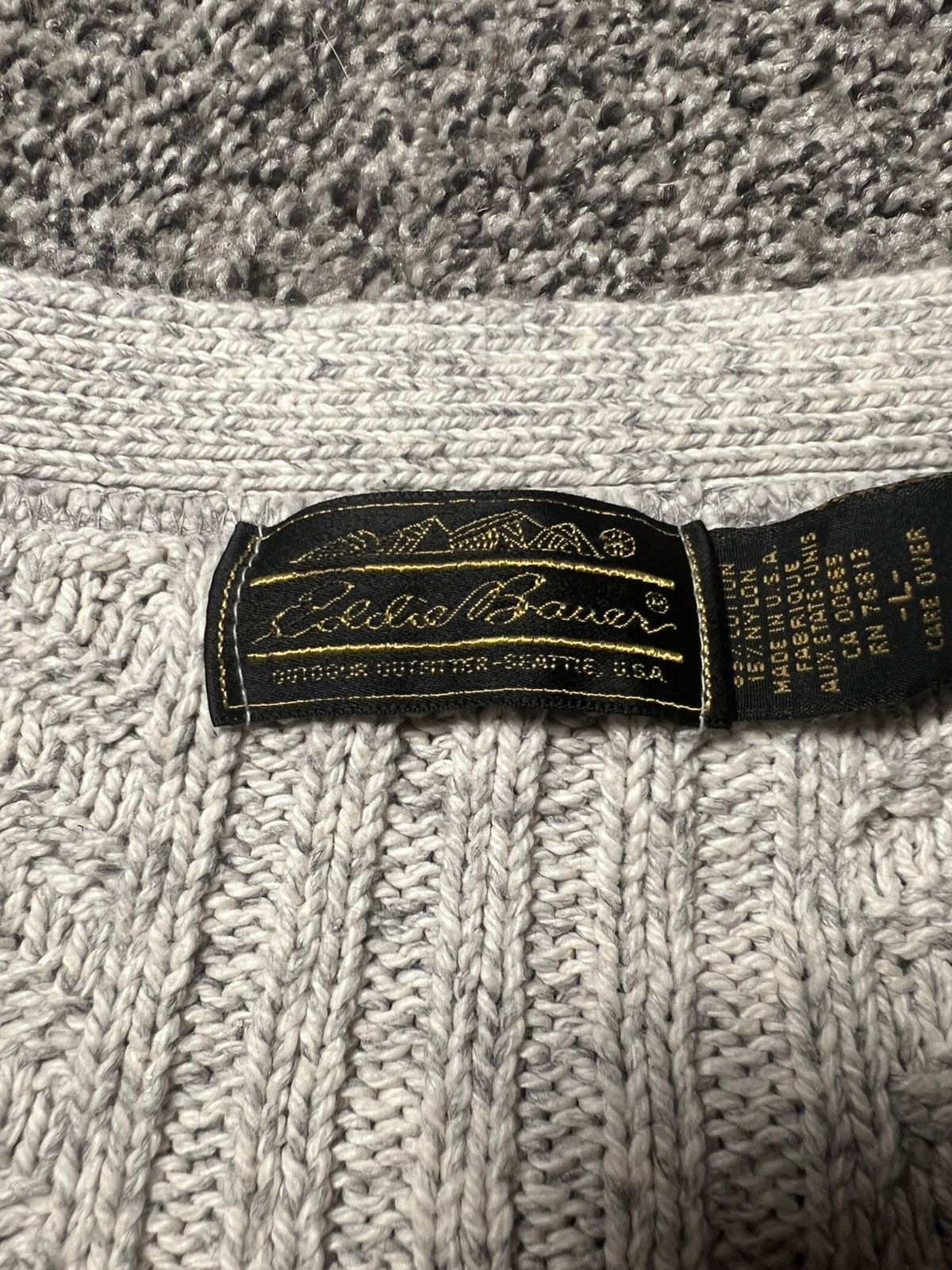 Eddie Bauer Vintage Eddie Bauer Made in USA Cable Knit Cardigan Size US L / EU 52-54 / 3 - 3 Thumbnail